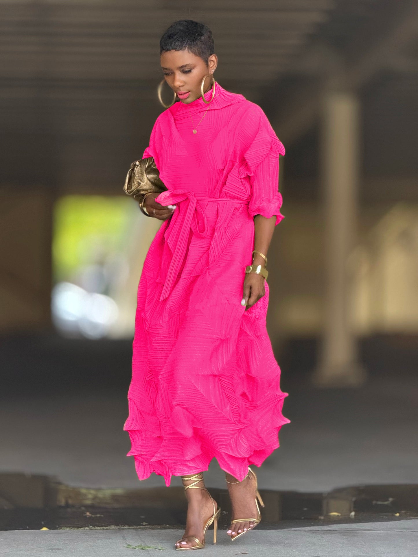 Mira Midi Orchid Dress (One size up to 14)