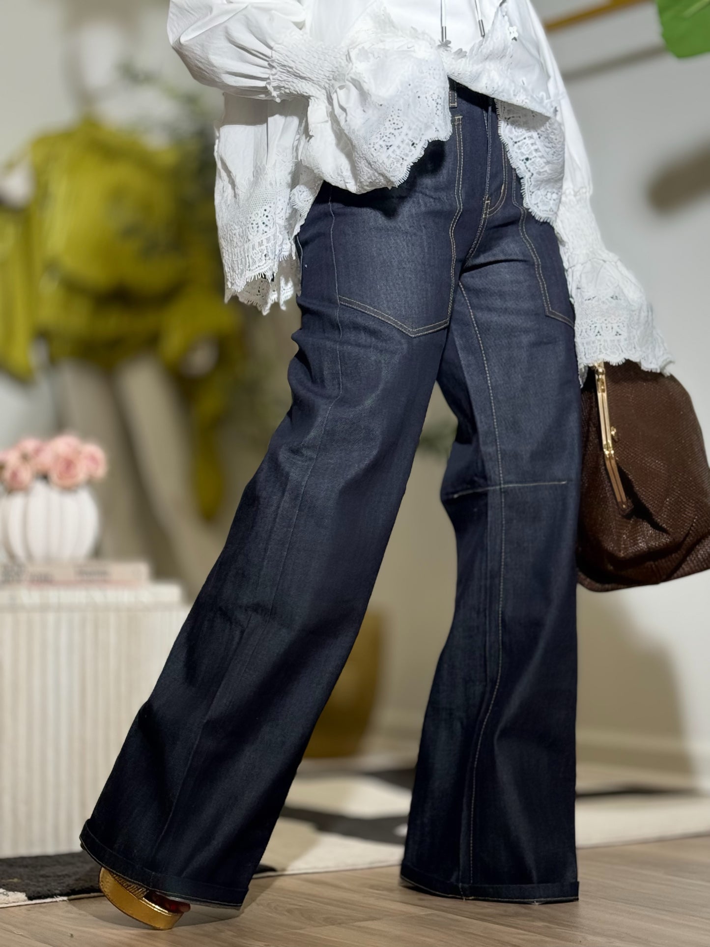 Sophia Denim Trousers (Available in 18 Plus)