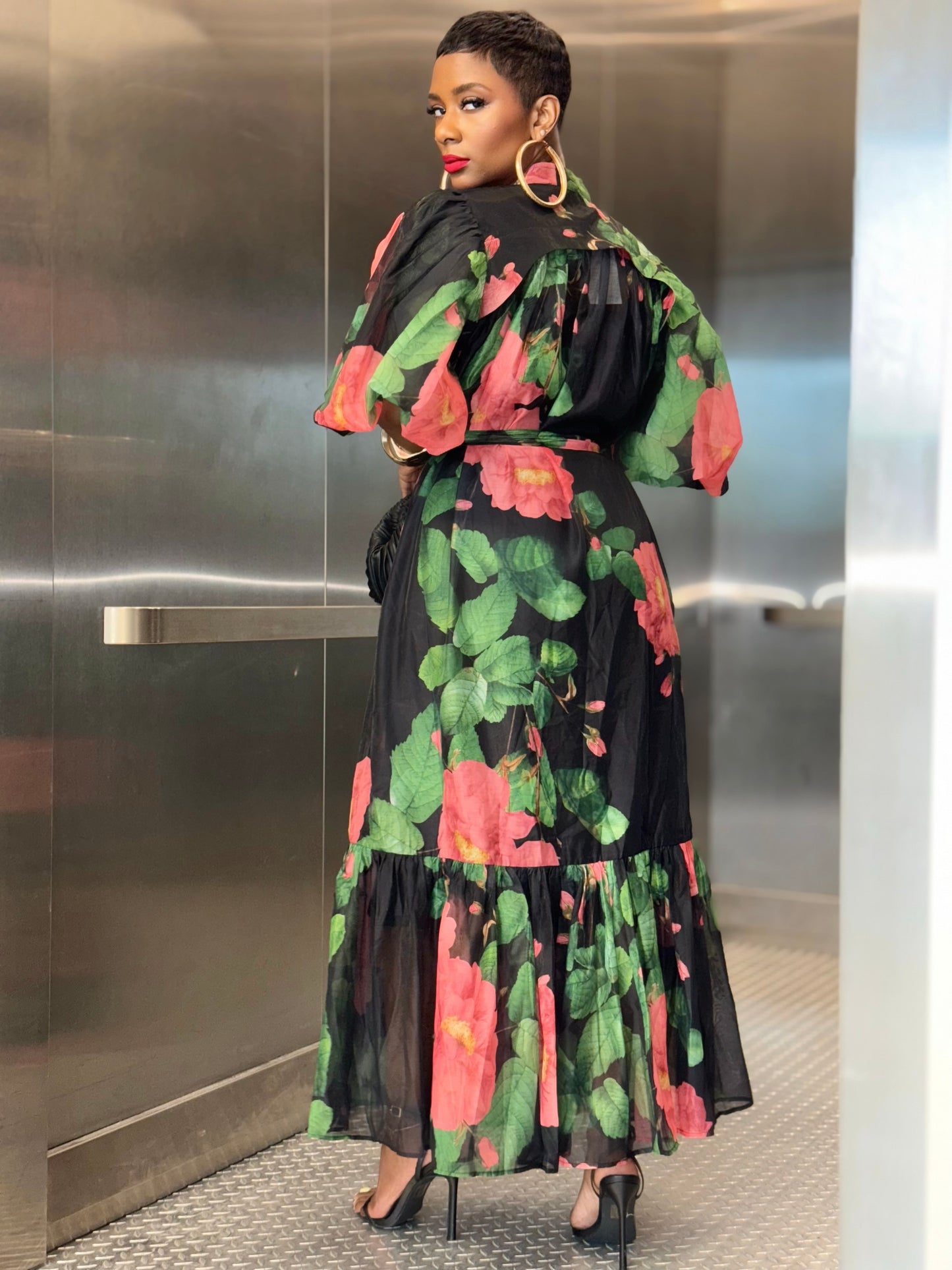 YAS EDIT Floral Yvanna Dress (Available in XXL)