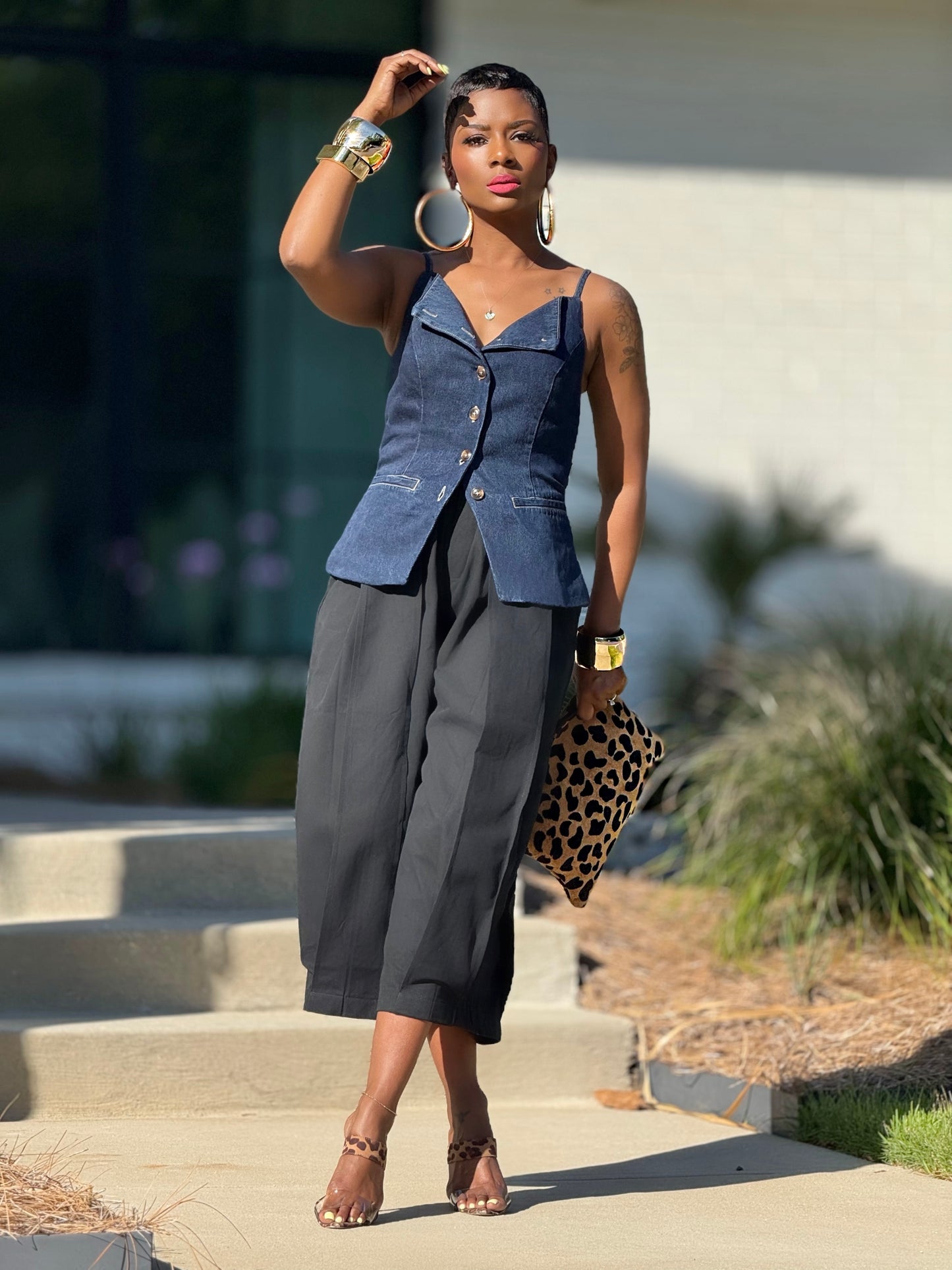 Mari Denim Vest (Available in 2X)