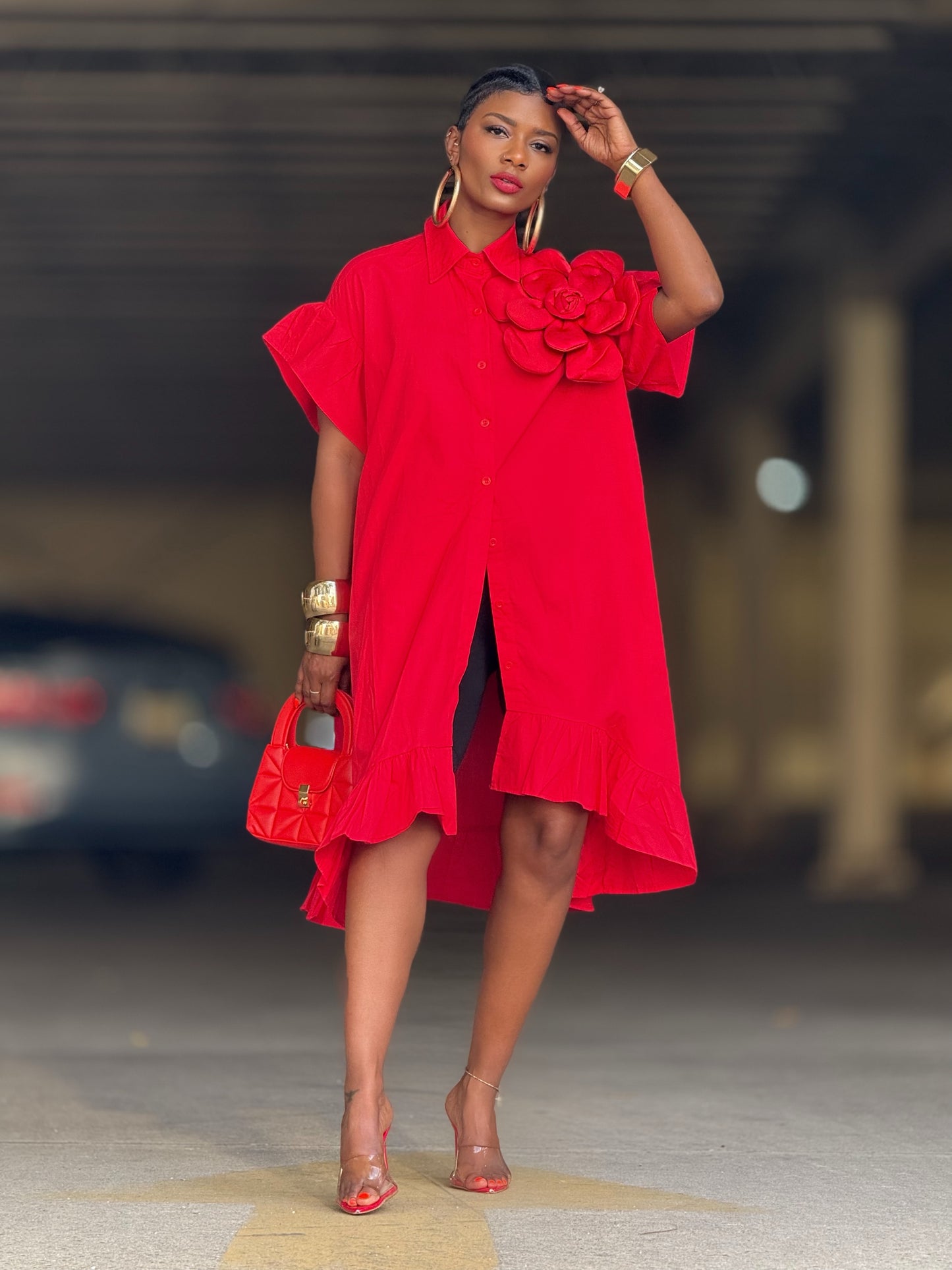 Allison Red Statement (One size up to 14)