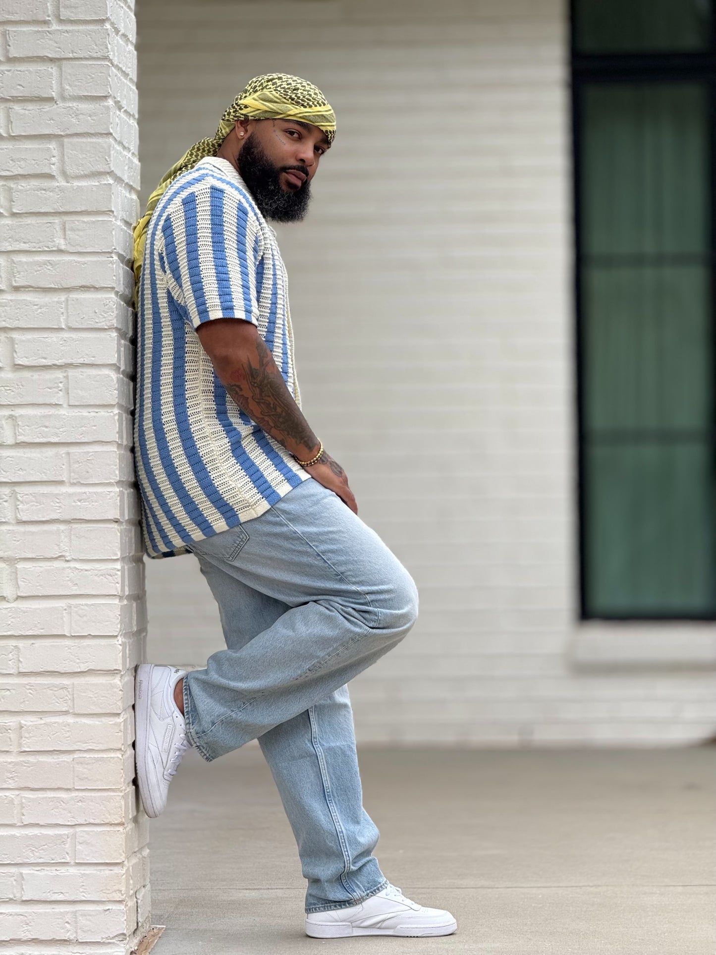 JH Men Barry Blue Knit Top