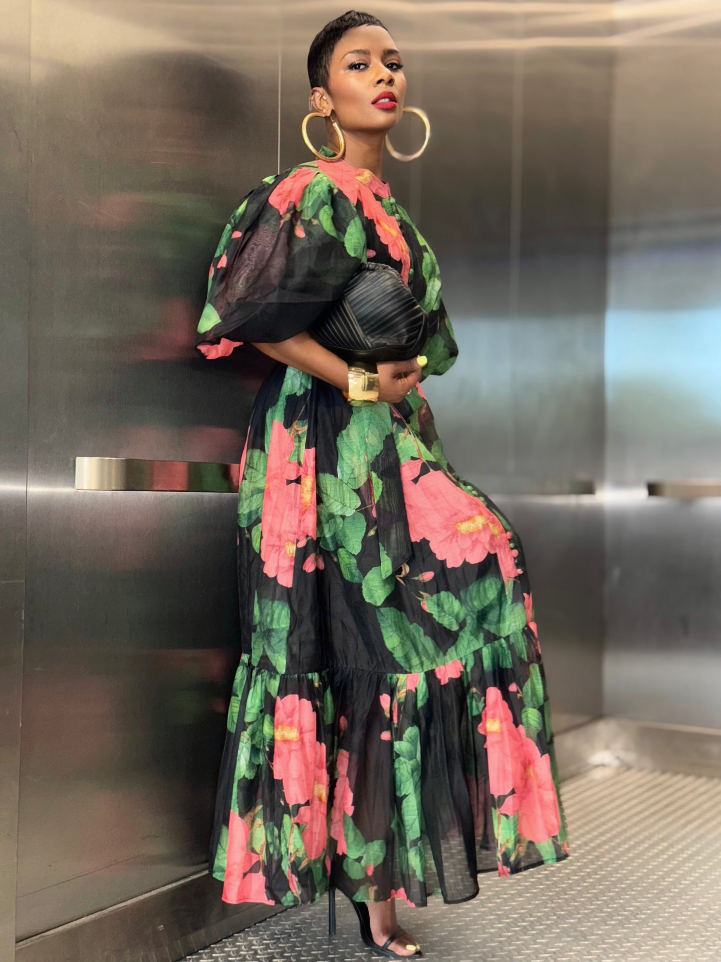 YAS EDIT Floral Yvanna Dress (Available in XXL)