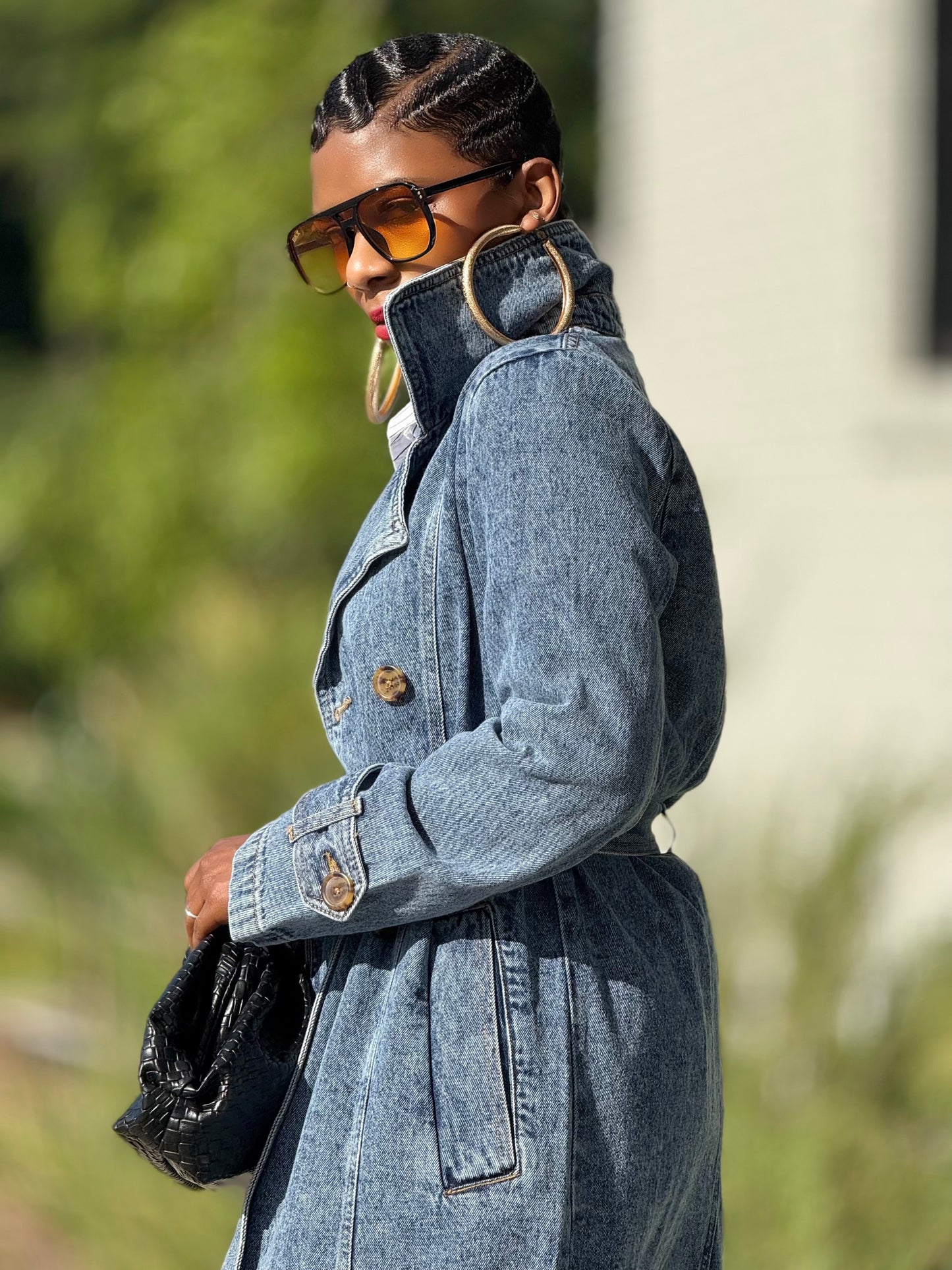 The Runway Double-Breast Denim Trench (Available in XL)
