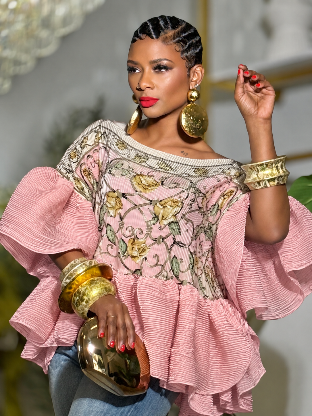 YAS EDIT Dalian Pink Promise Blouse (One size up to 14)
