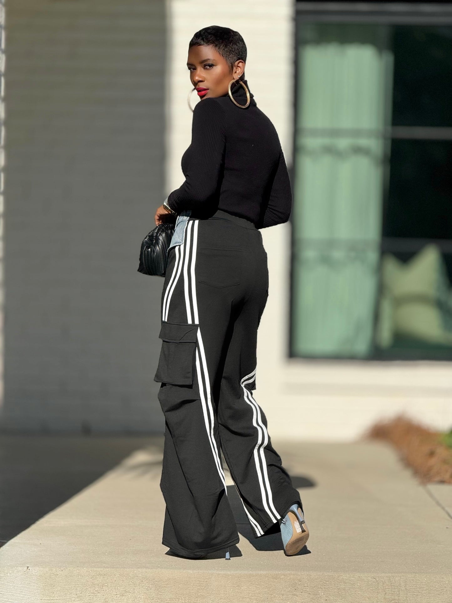 JH Black Denim Joggers