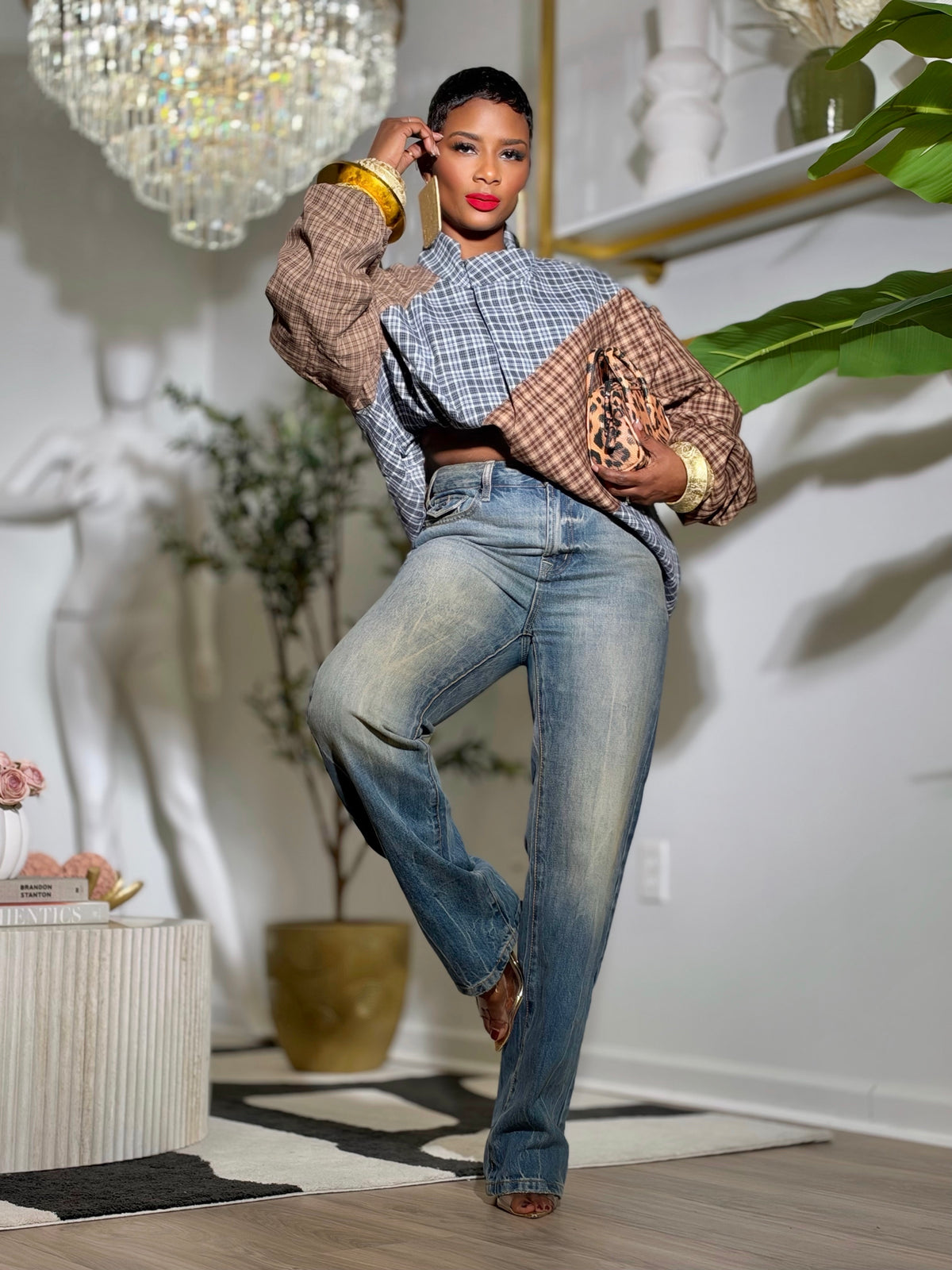 Lancer Plaid Jacket (One size up to 14)