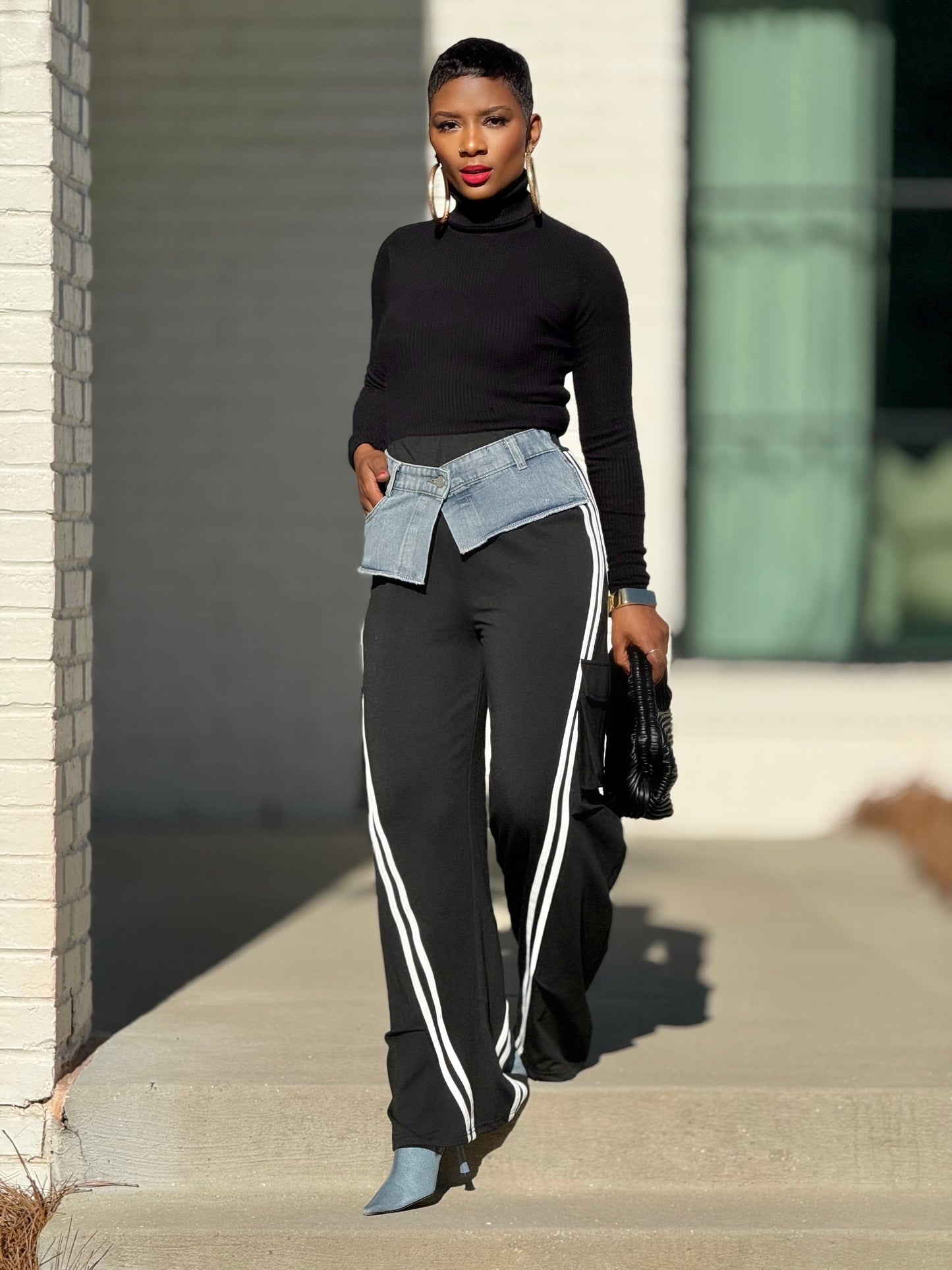 JH Black Denim Joggers