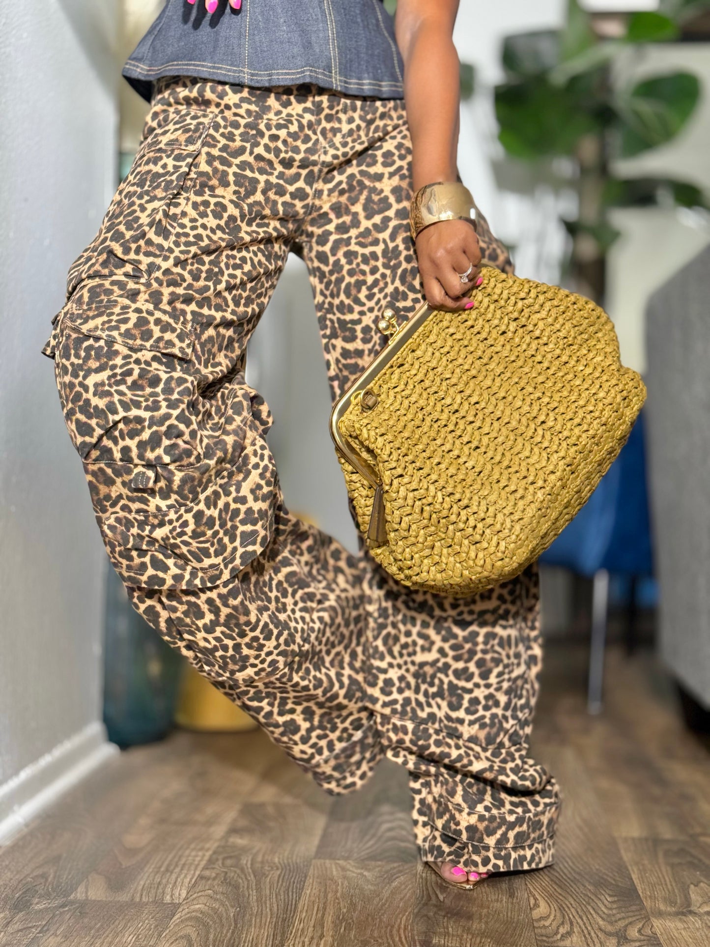 Leopard Print Hera Cargo Pant (Available in XL)