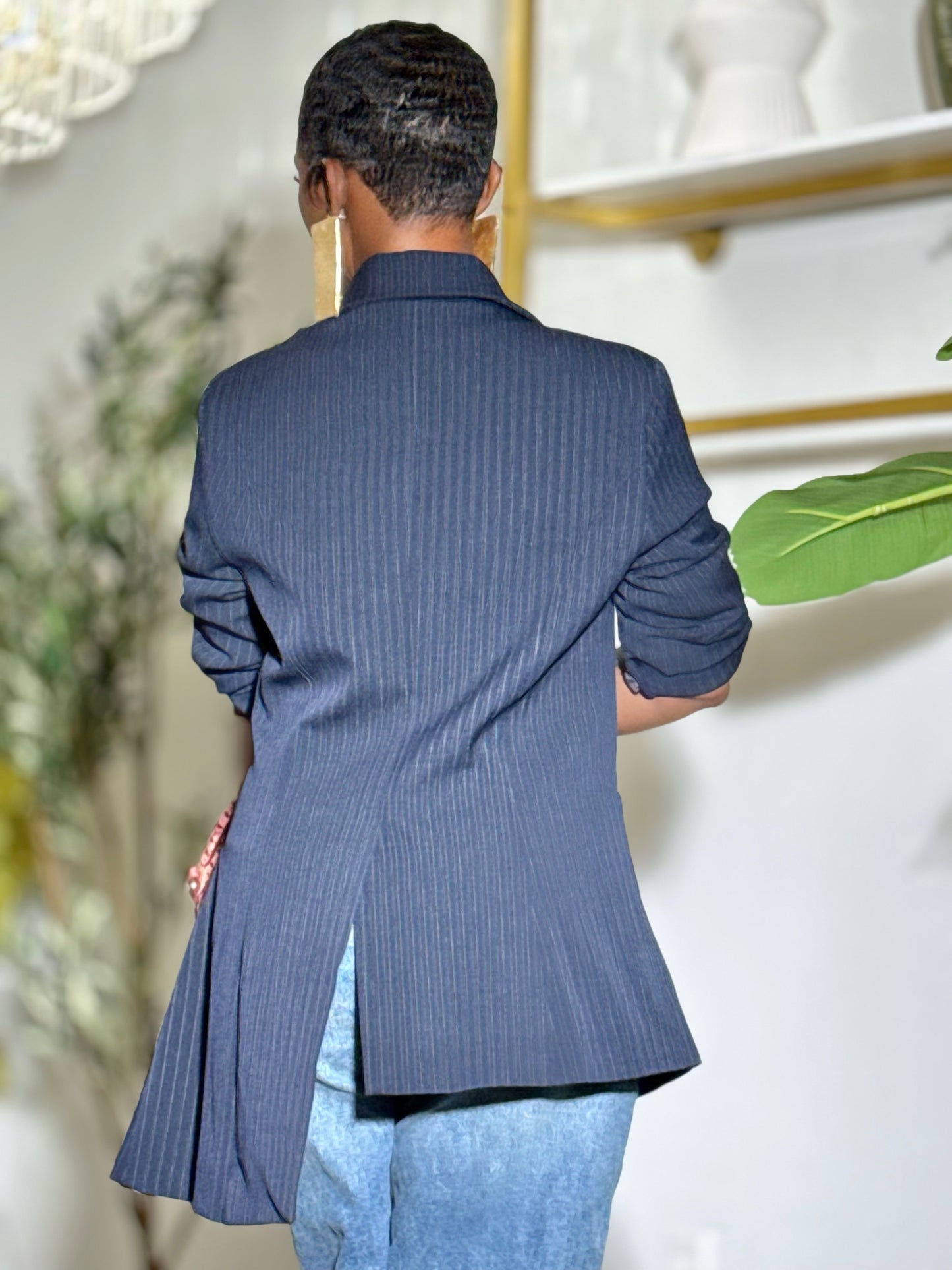 YAS EDIT The Martin Pinstripe Blazer (Available in XL)