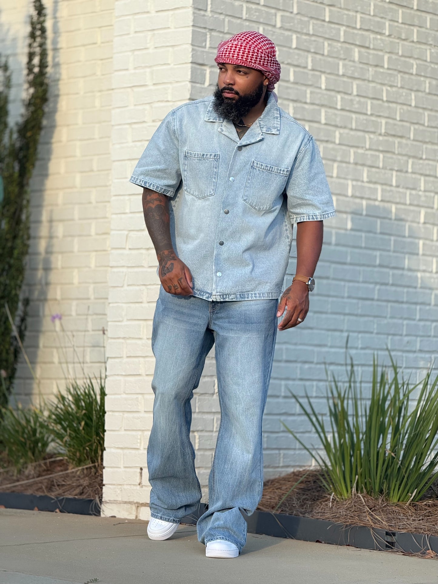 JH Carlo Denim Top (Available in XXXL)