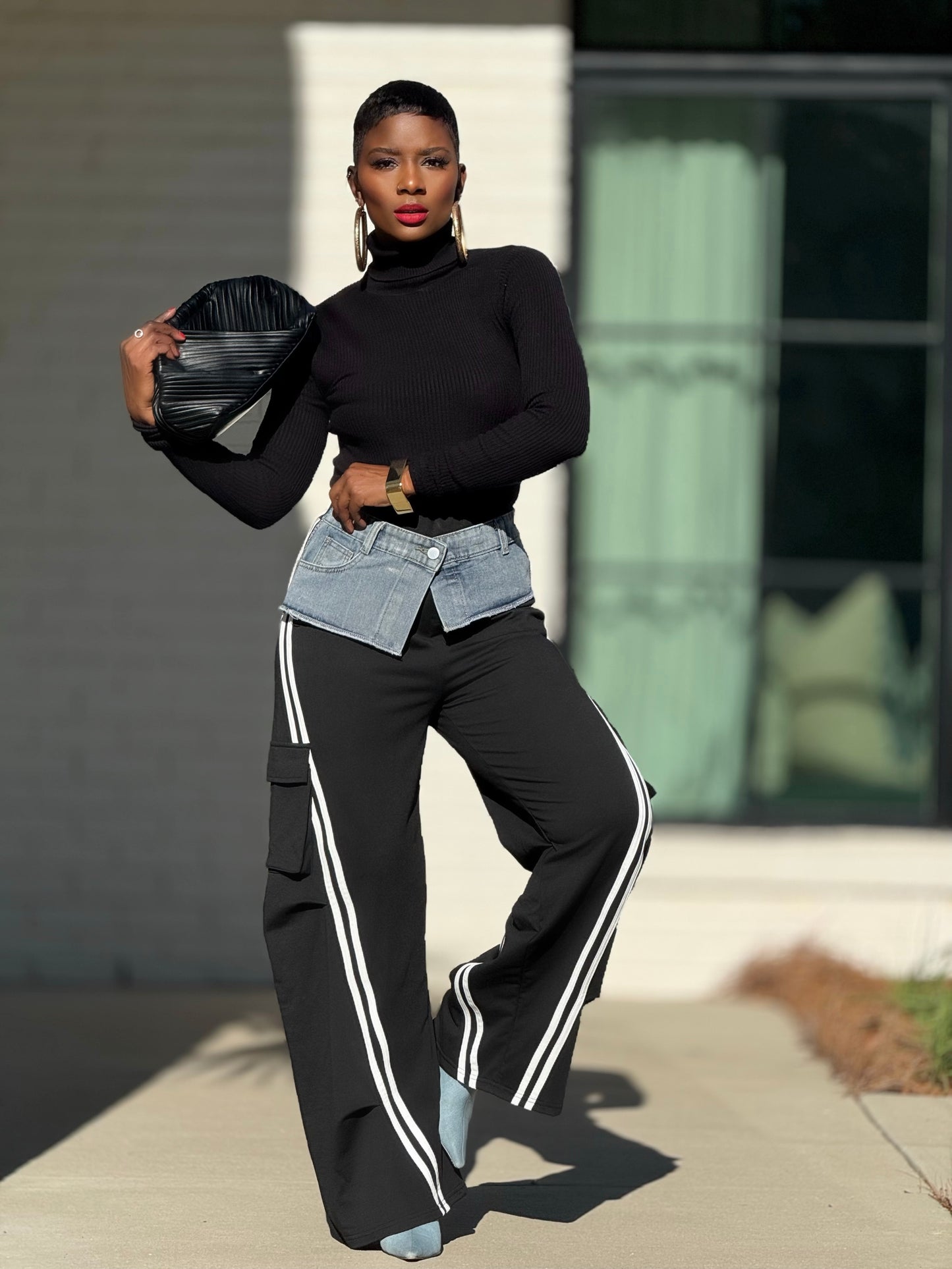 JH Black Denim Joggers