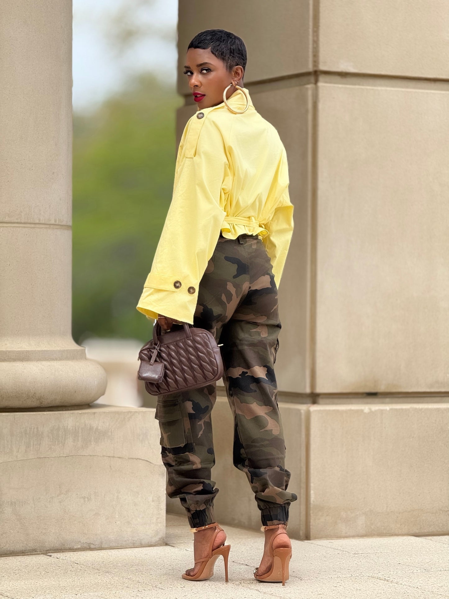 Yellow Noelia Trench (Available in 3X)