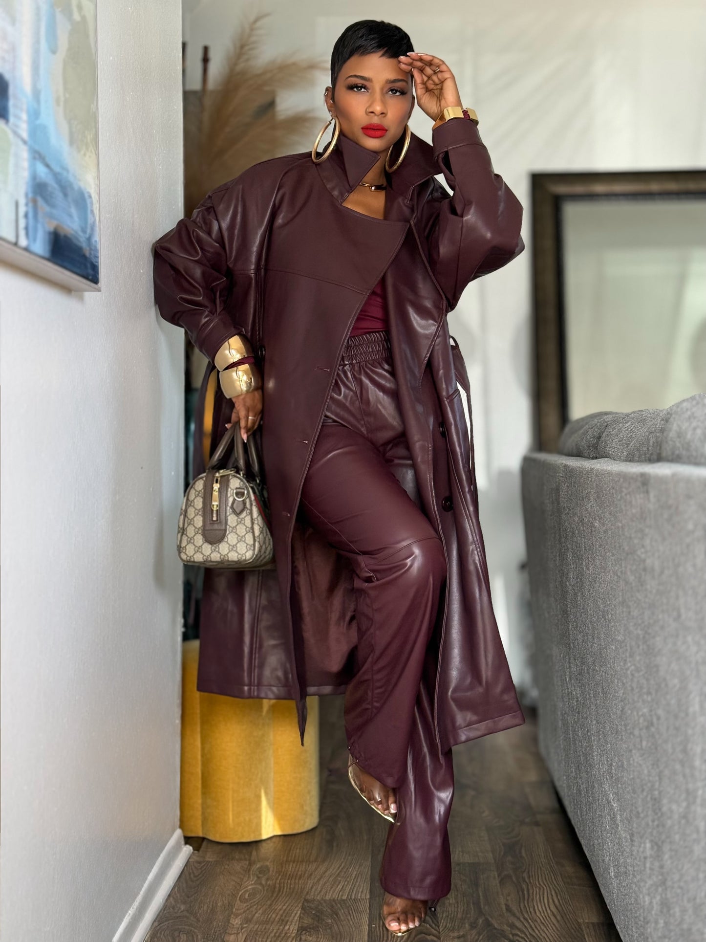 YAS EDIT Saint Remy Burgundy Trench