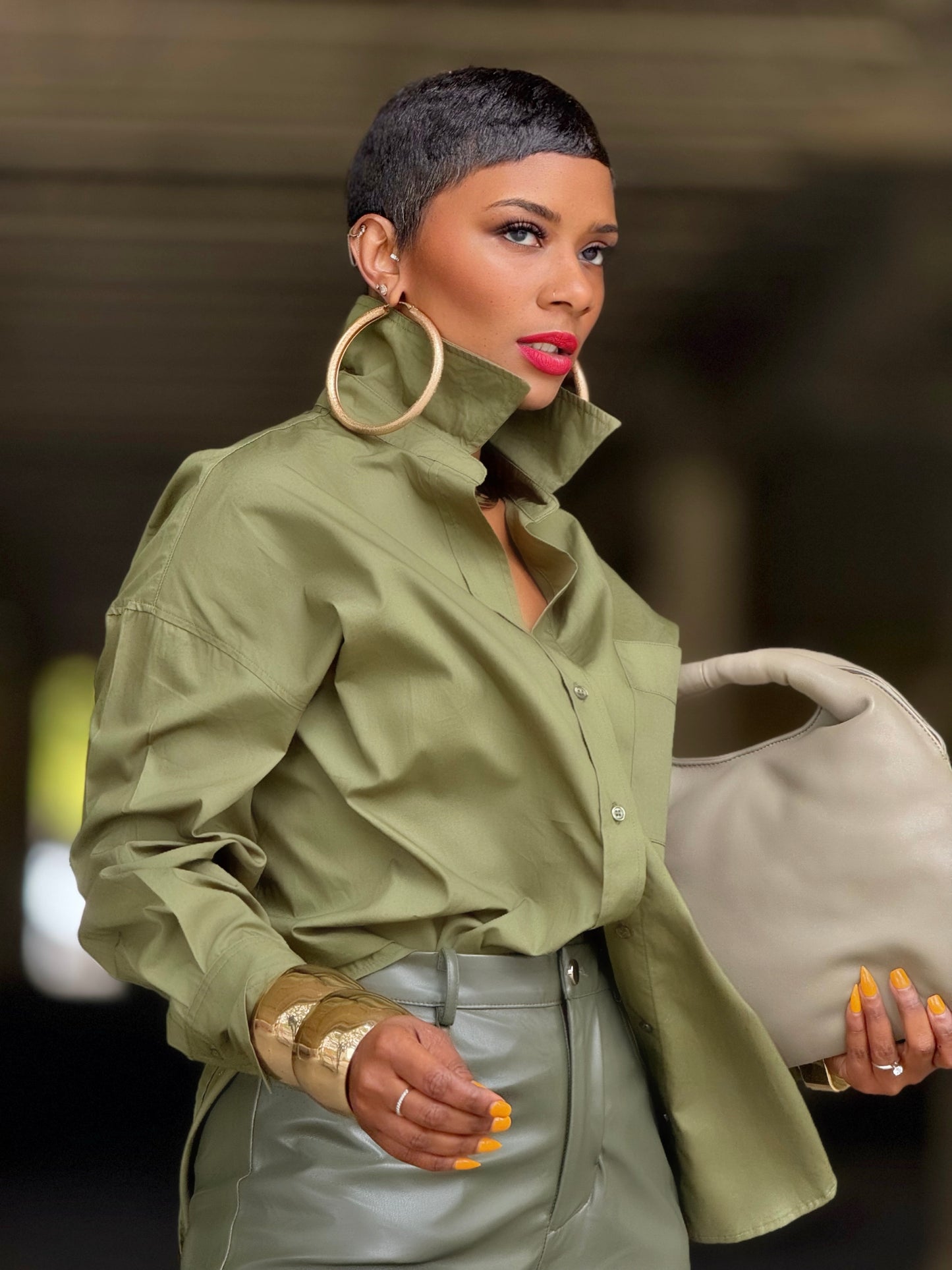 Rosemere Olive Top (Available in 3X)