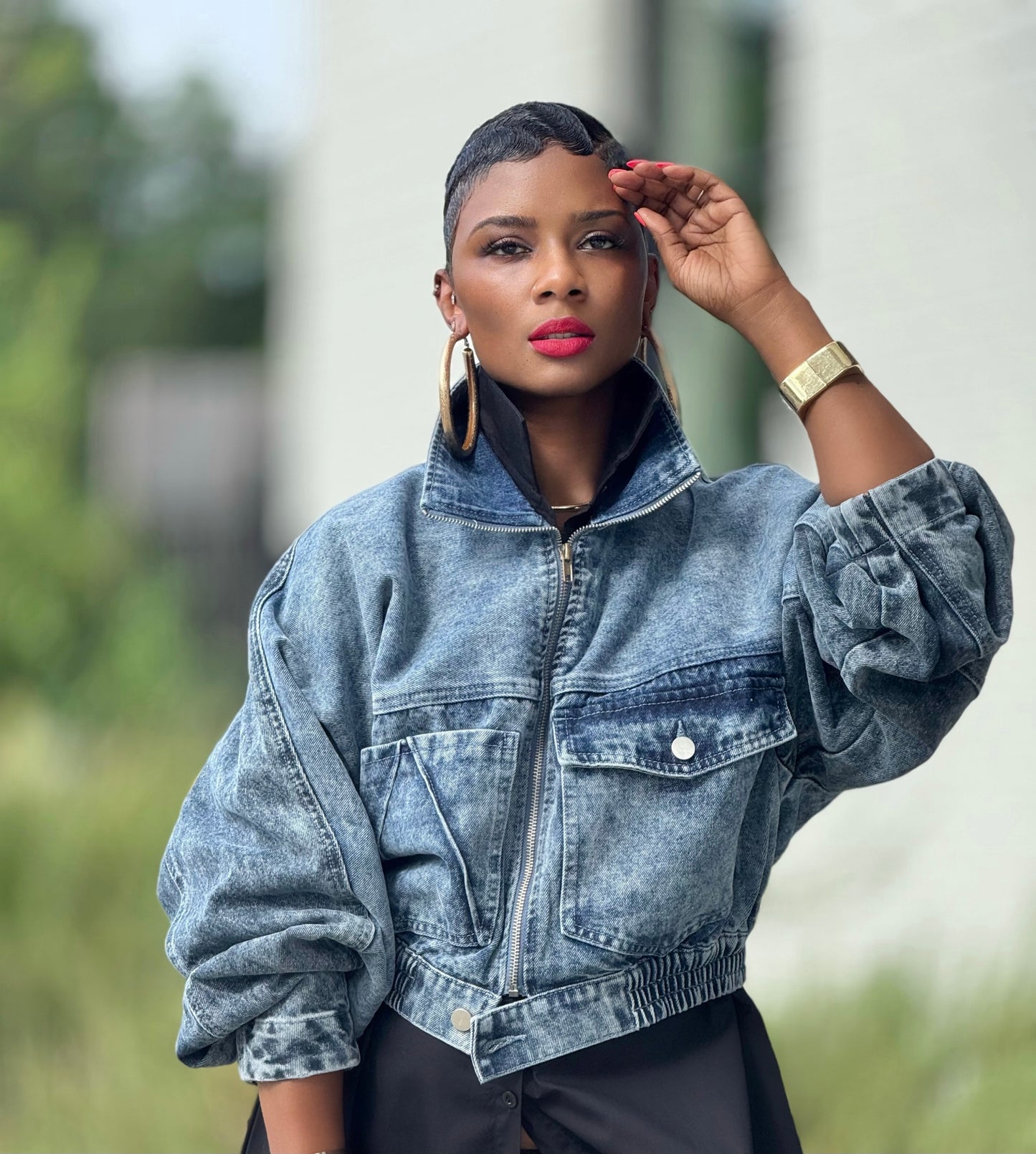 The Stonewash Icon Bomber (Available in XL)
