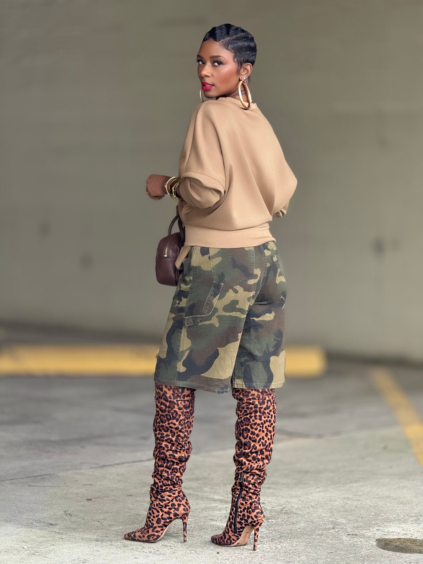 YAS Caramel Sweater (Available in XXL)