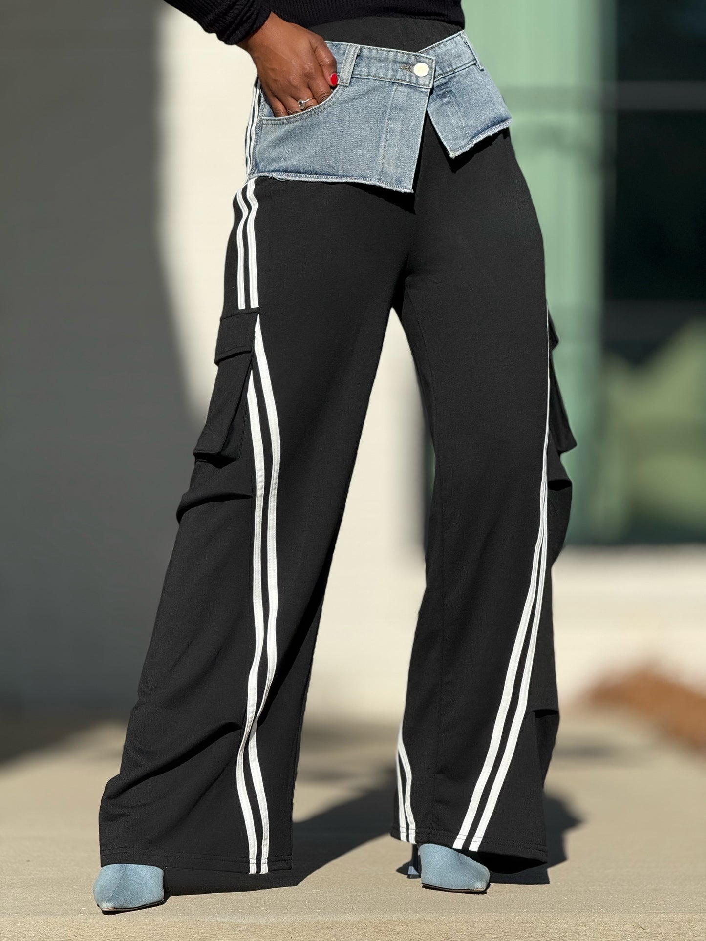 JH Black Denim Joggers