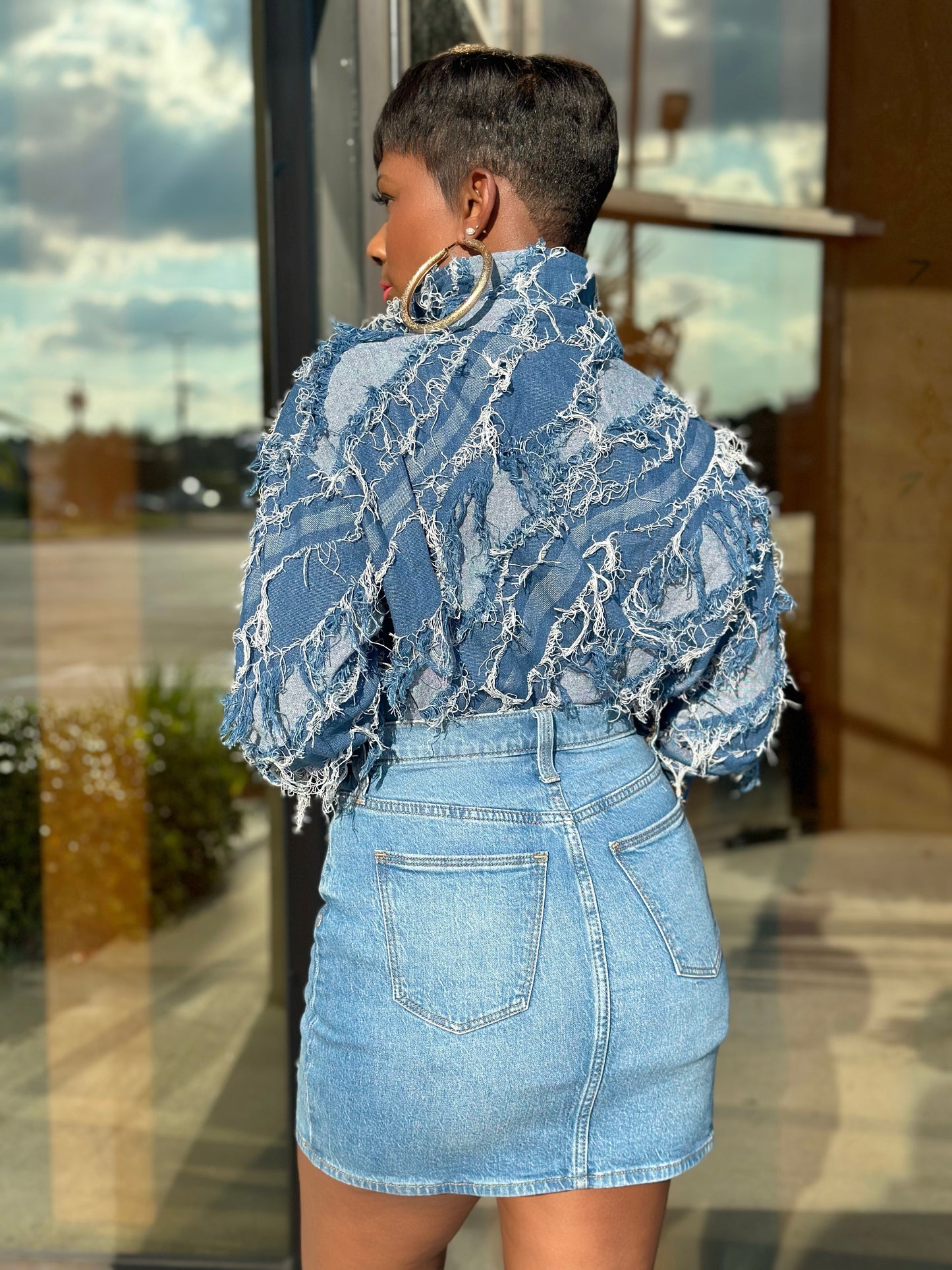 Distressed Denim Shirt