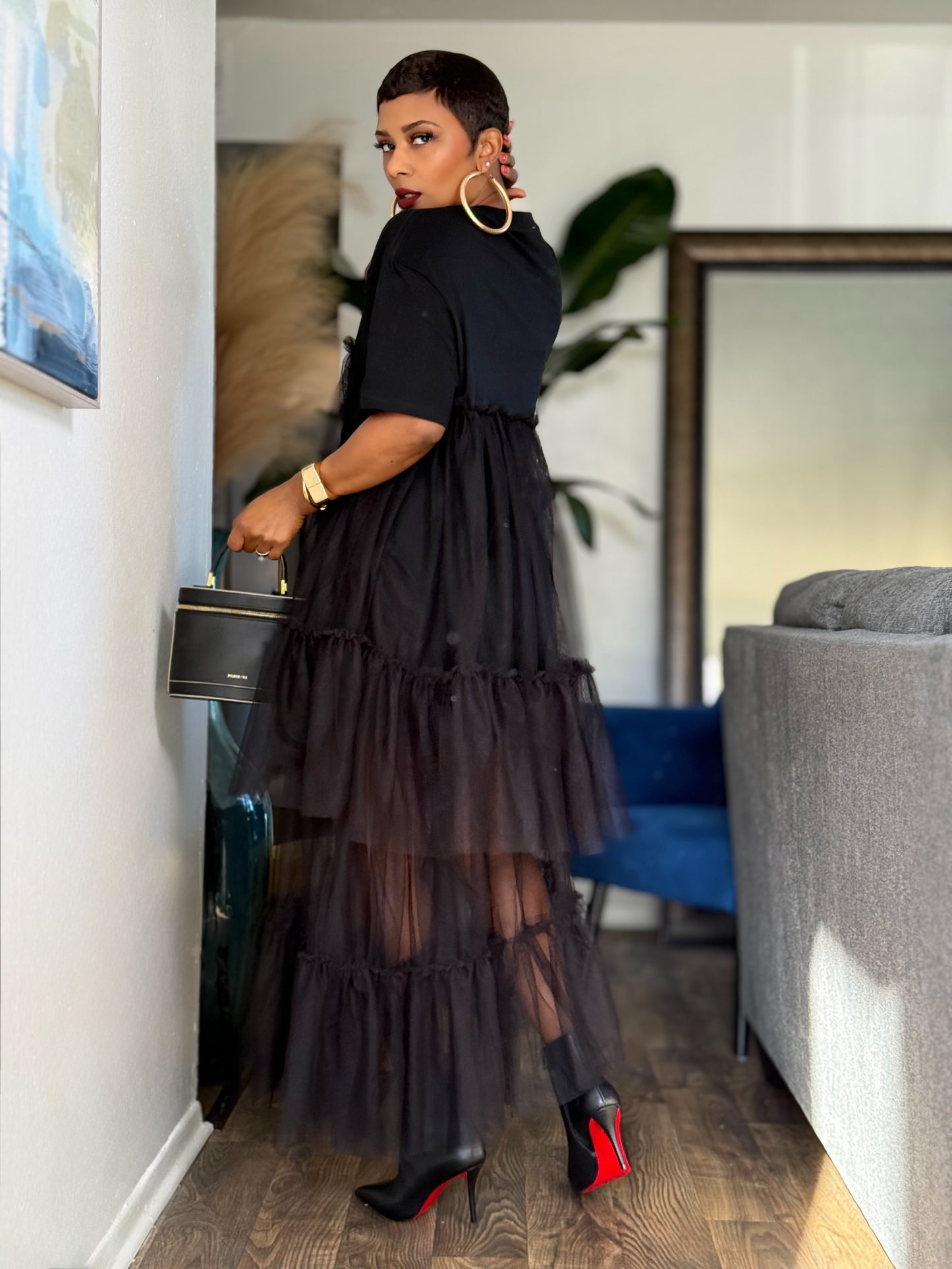 Diana Black Dress (One size up to 14)