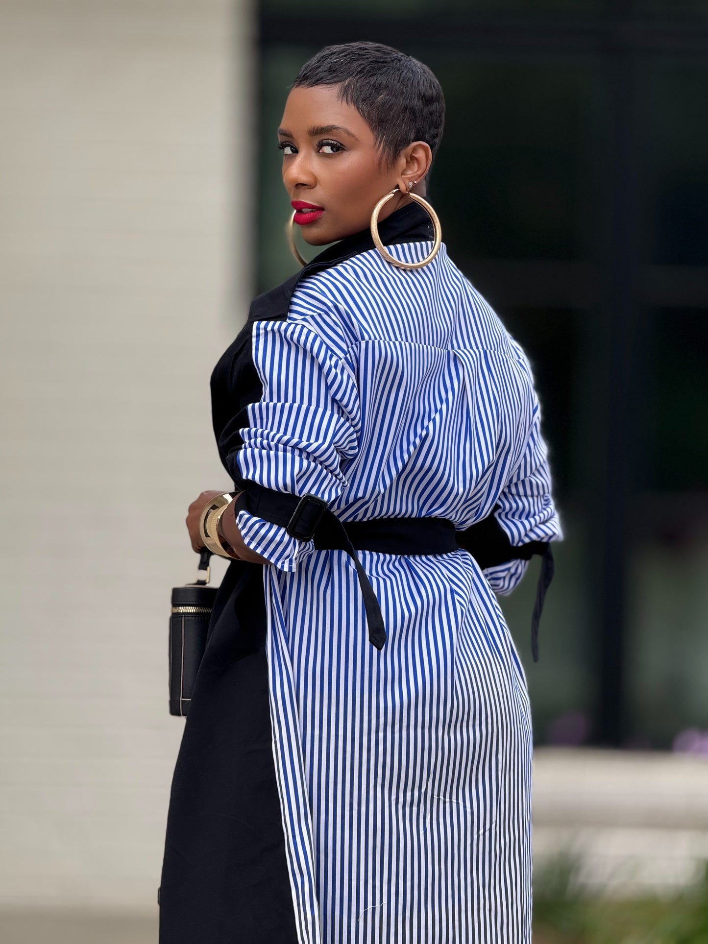 Navy Beverly Trench (One size up to 14)