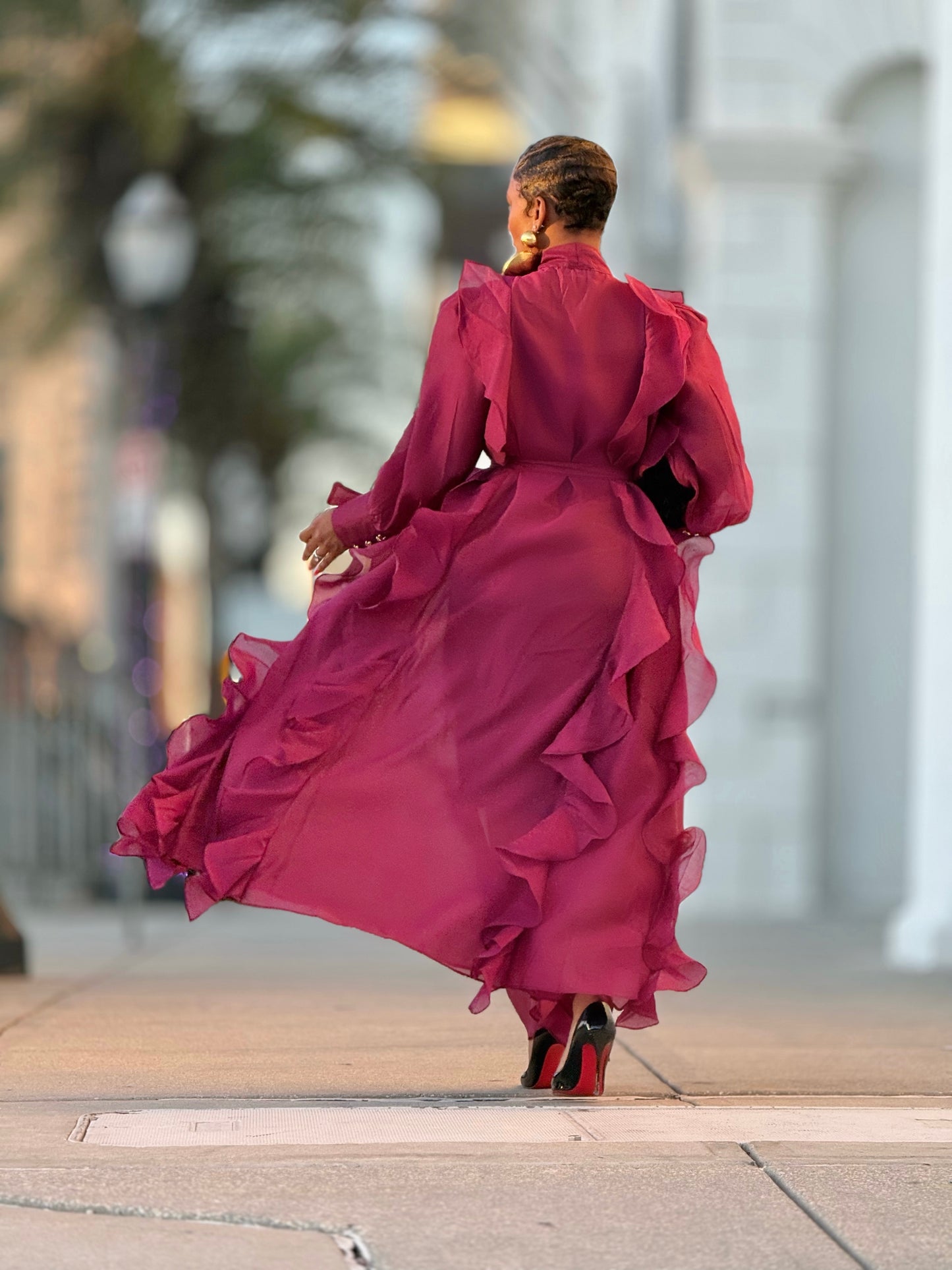 YAS EDIT Bordeaux Mulberry Dress (Available in XXL)