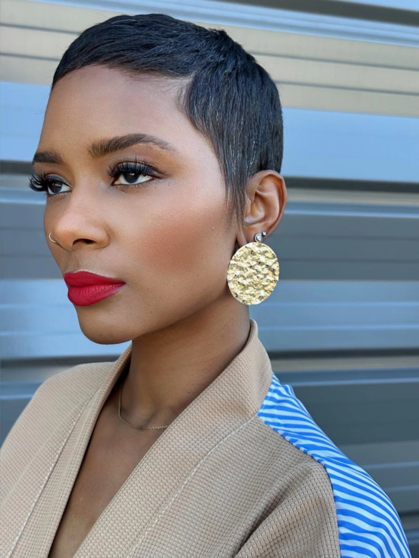 JH Hammered Gold Earrings | Review Description & Policies
