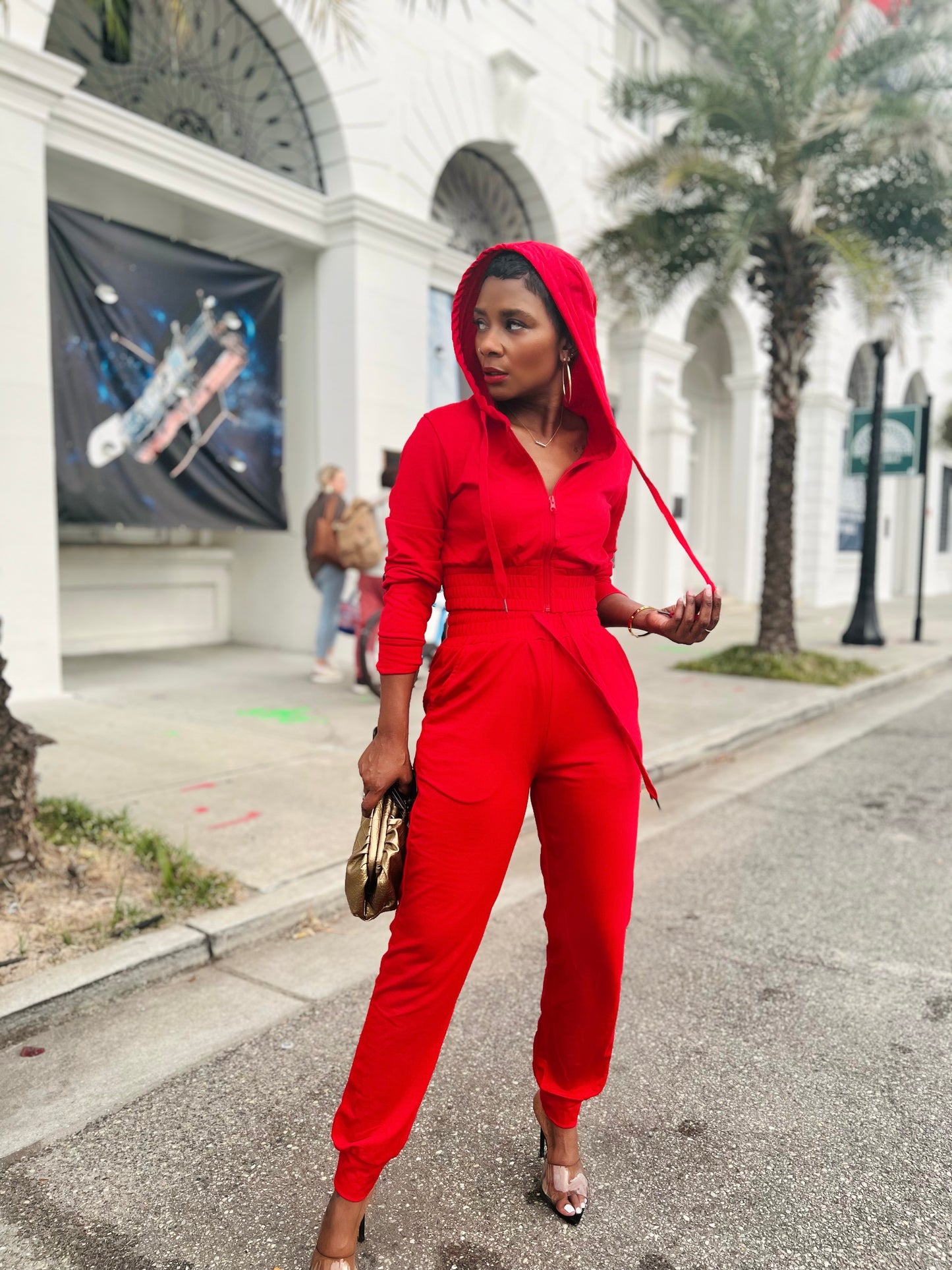 Red Jogger Set