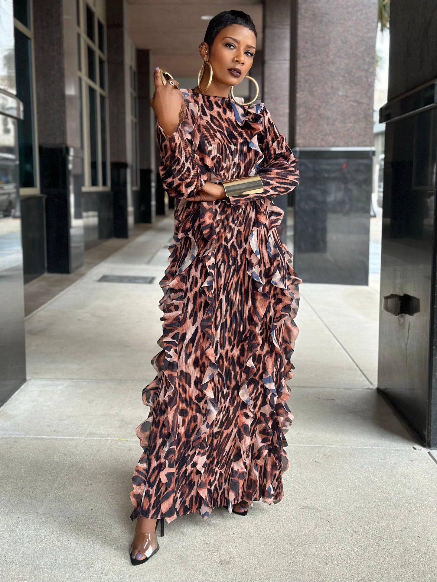 Leopard Print Hera Dress (One size up to 16)