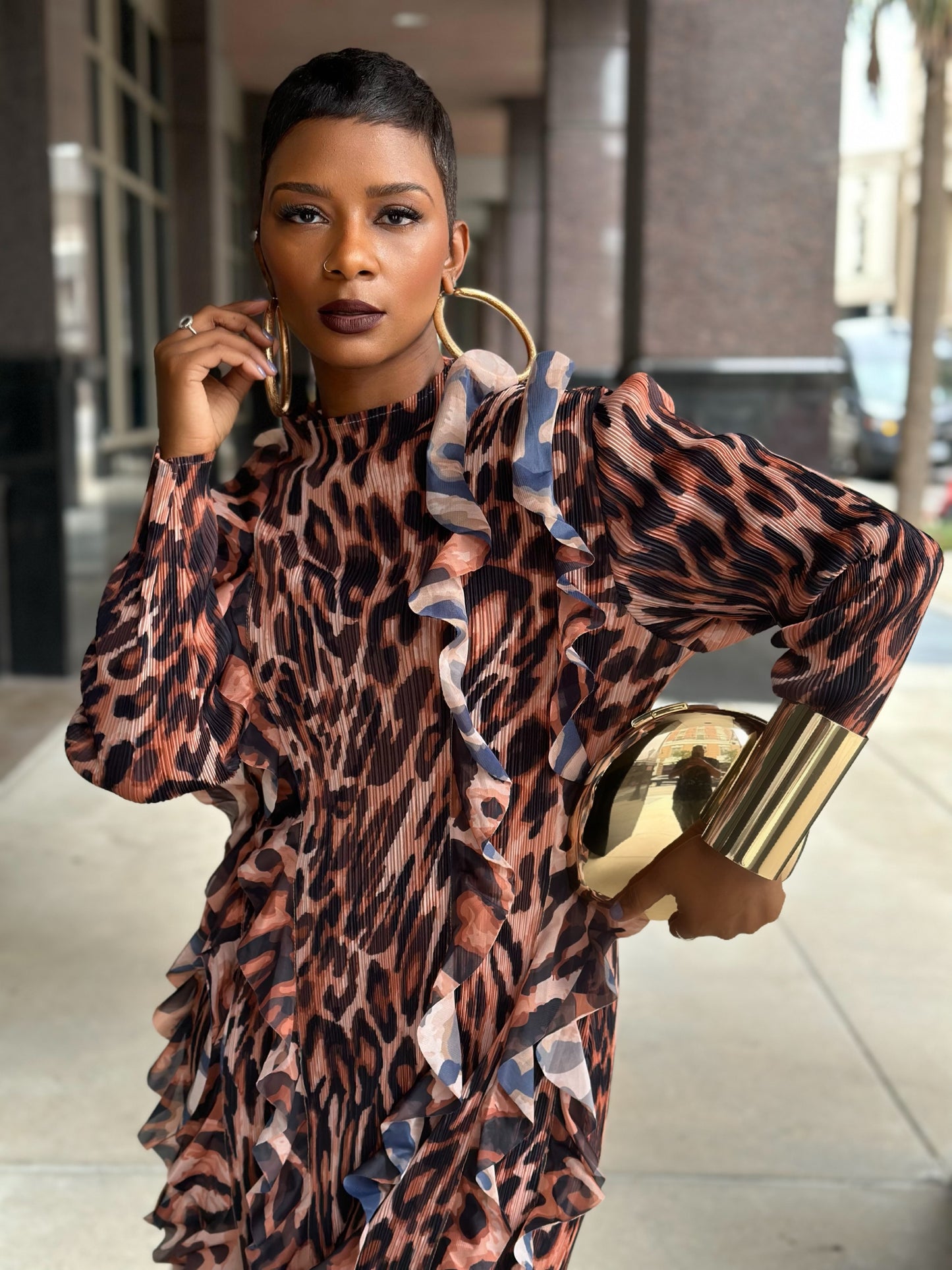 Leopard Print Hera Dress (One size up to 16)