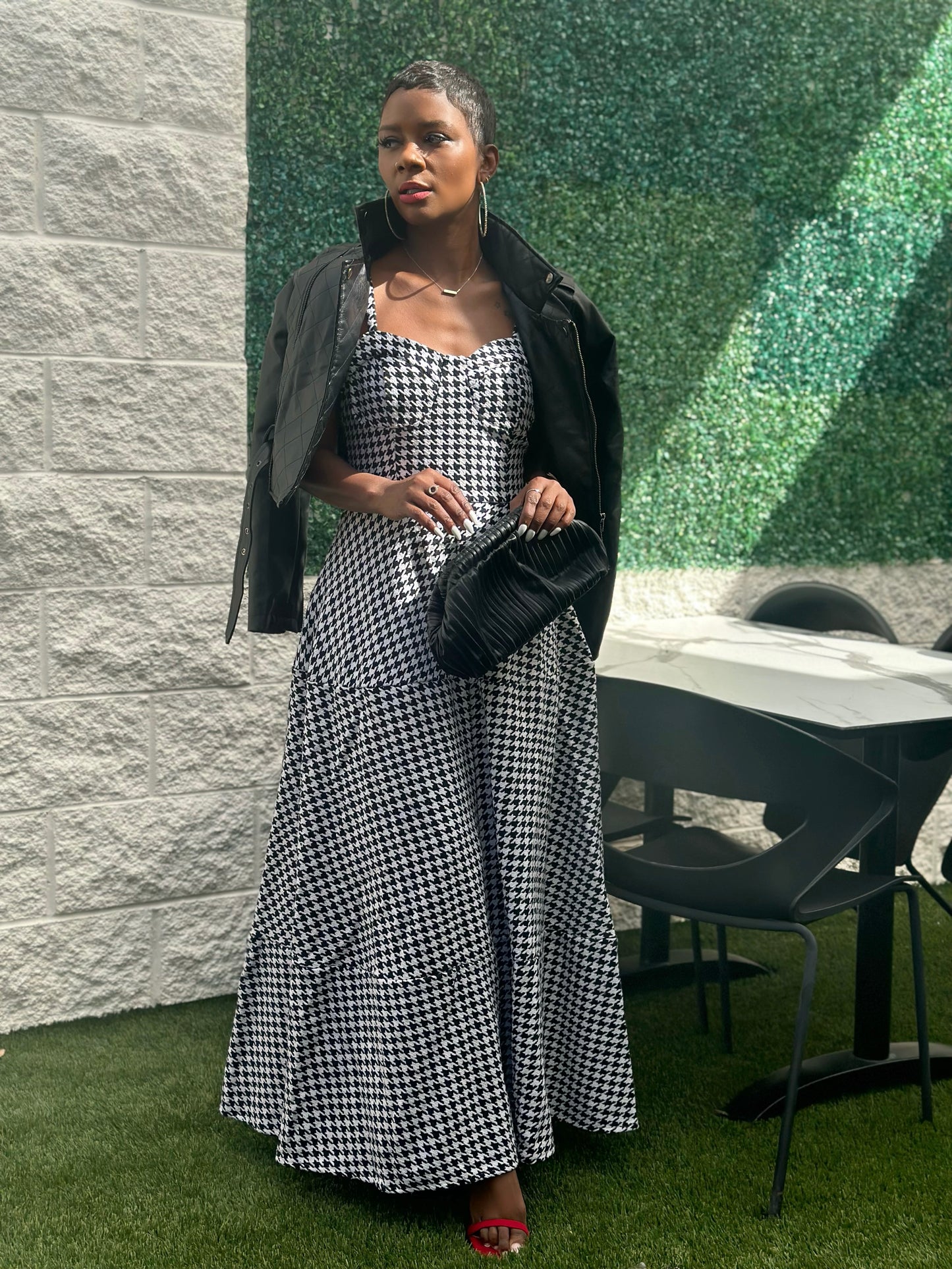 B&W Maxi Dress