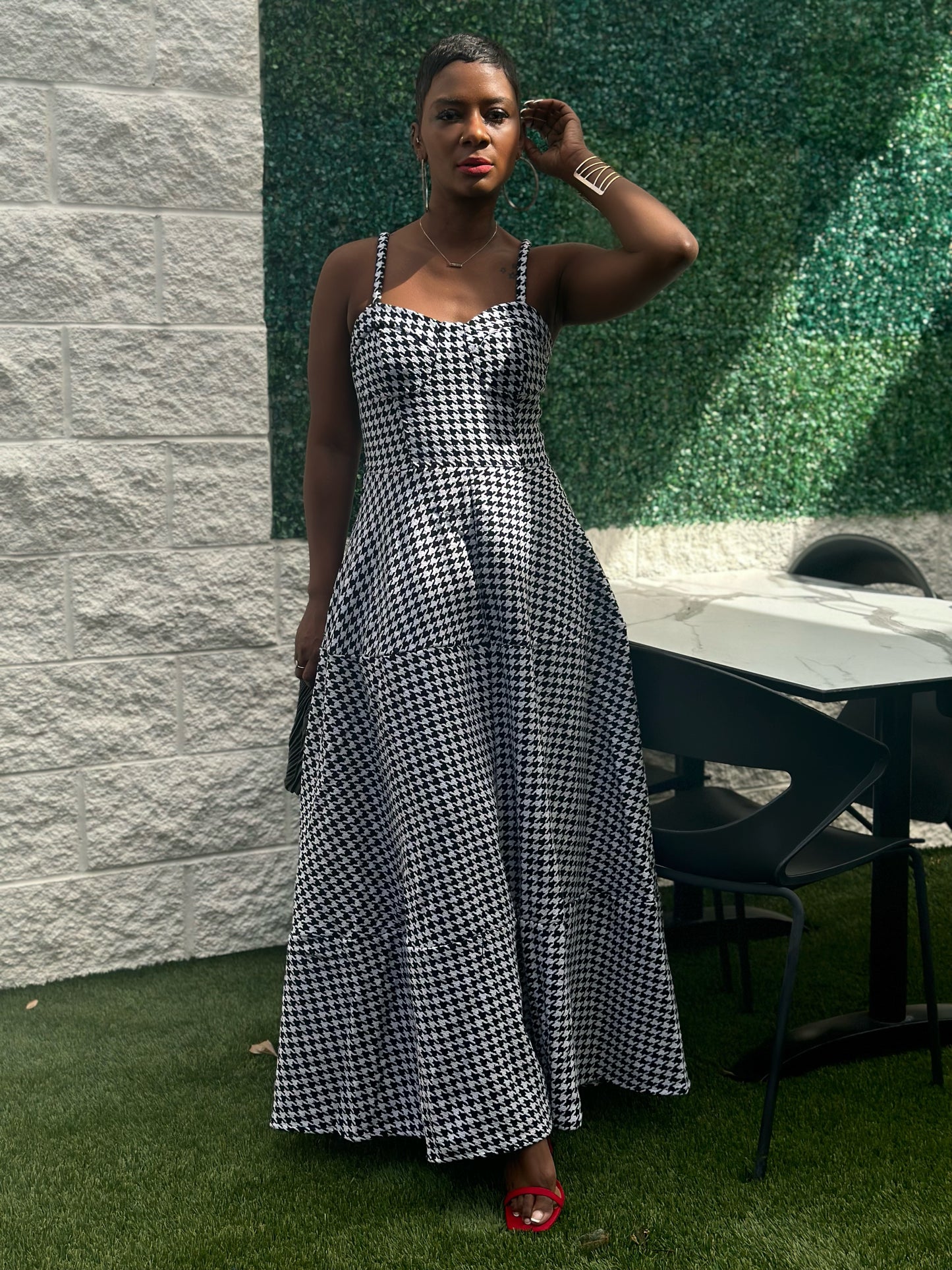 B&W Maxi Dress