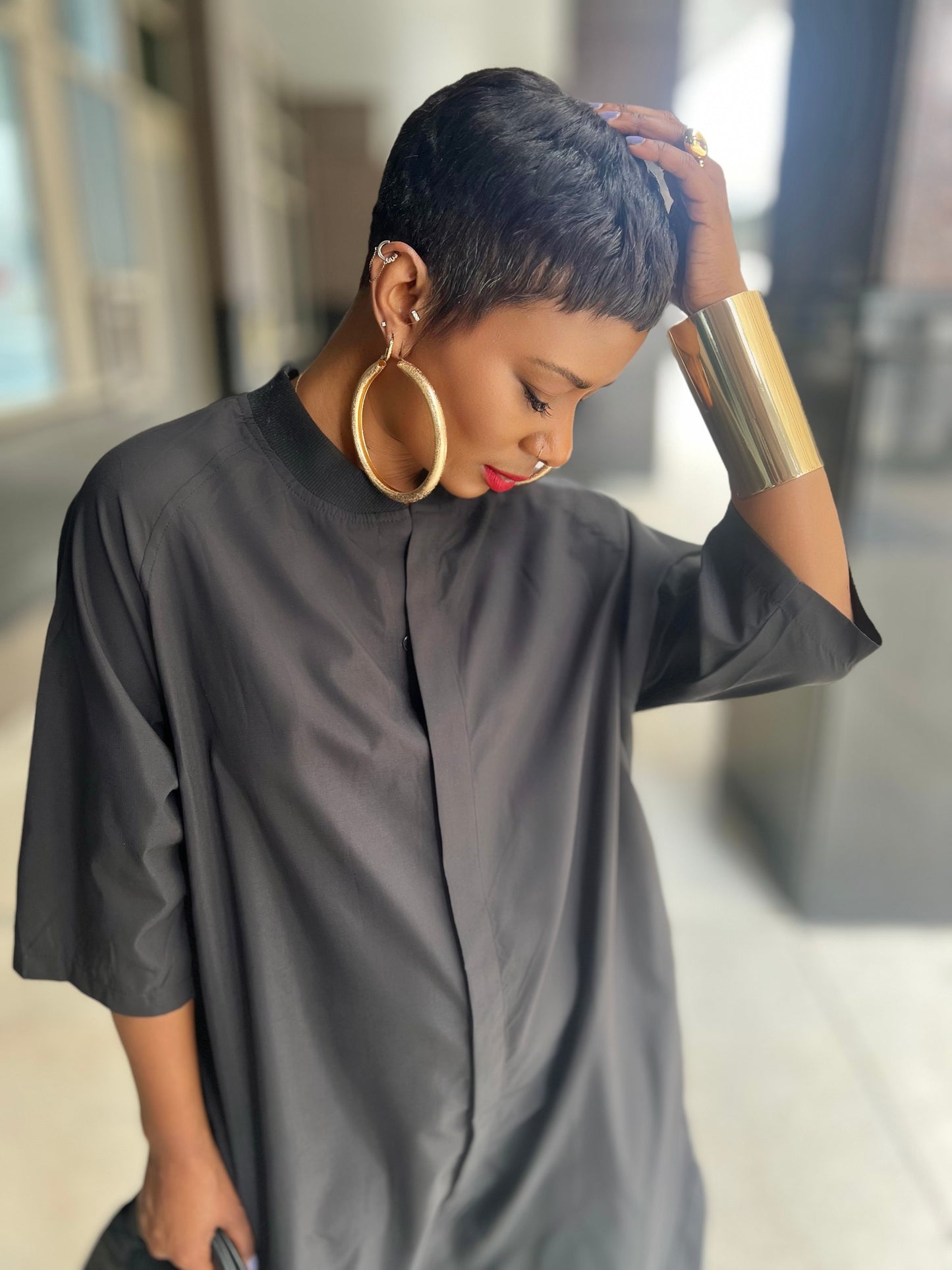 Black Ola Jumpsuit (One size up to 14)