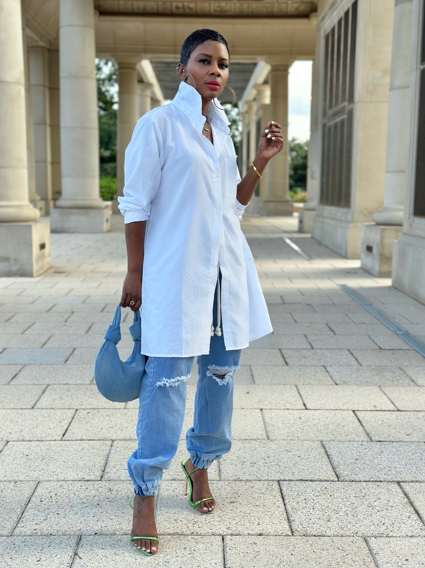 Classic White Button Down Top
