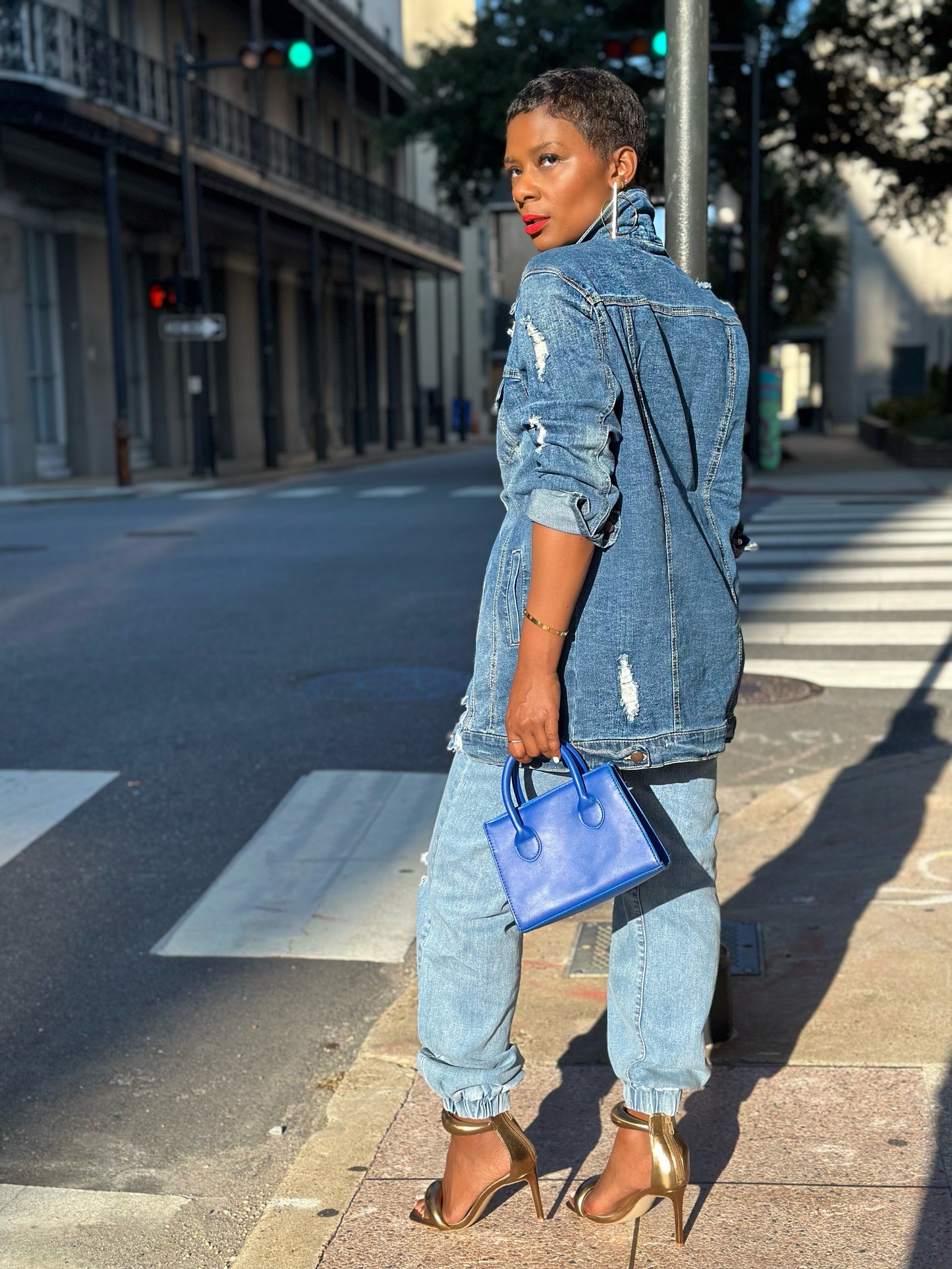 Distressed Denim Jacket