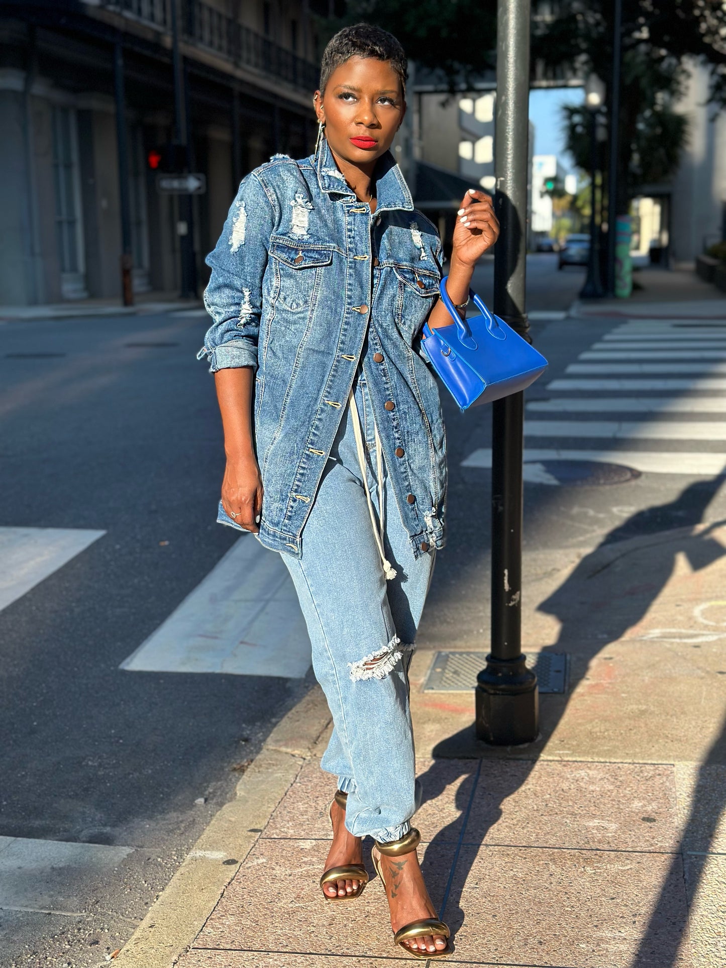Distressed Denim Jacket