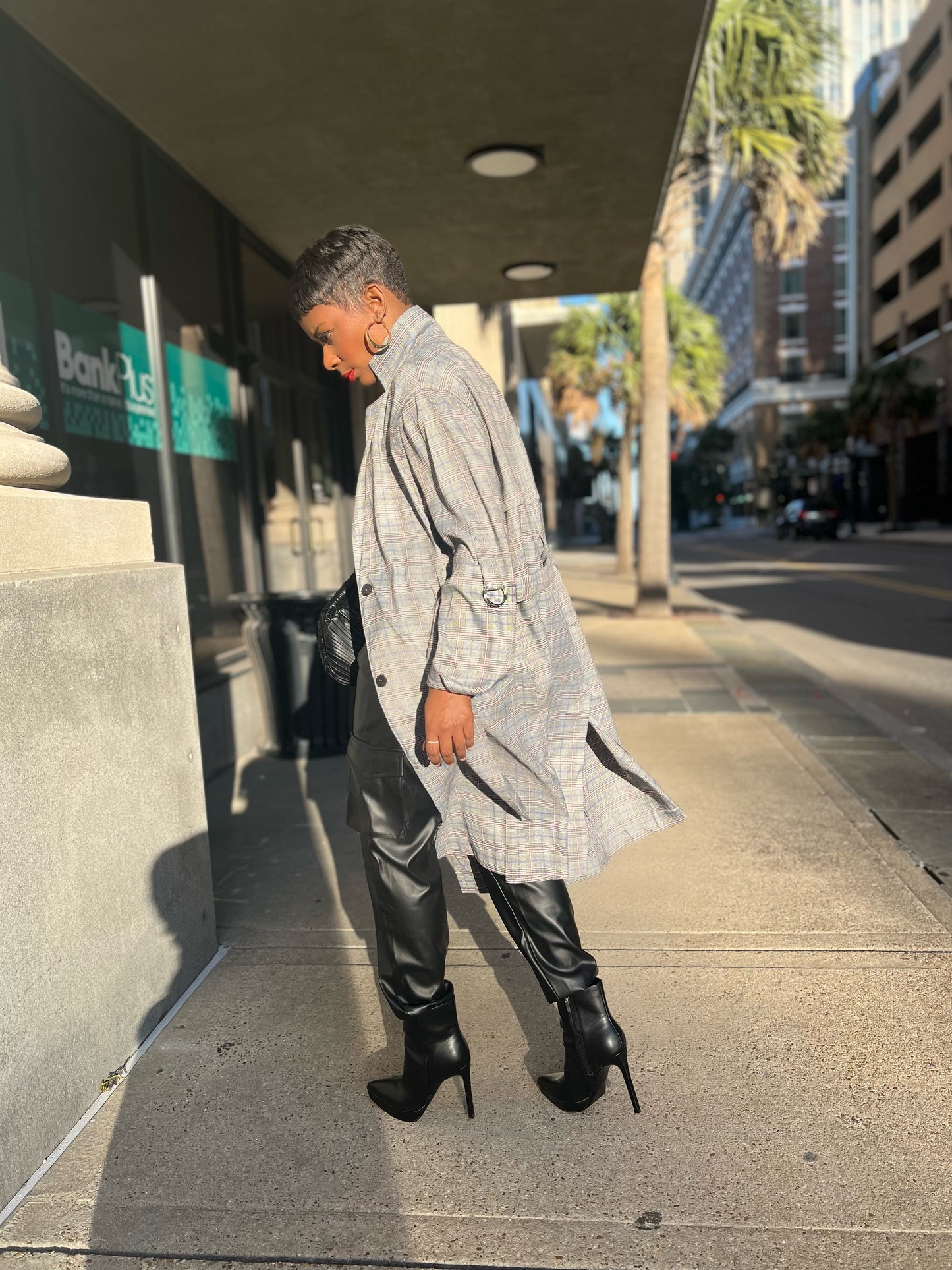 Calais Plaid Trench