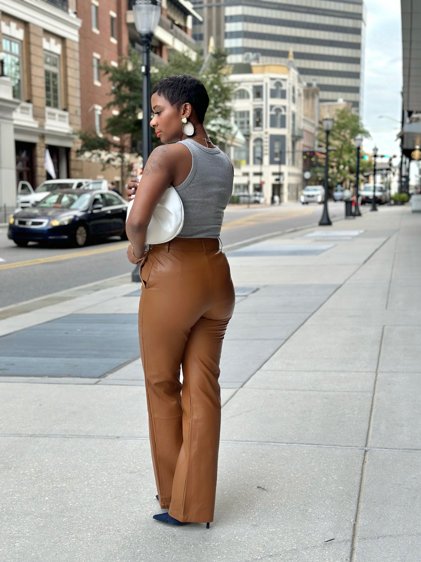 Camel Leather Pant