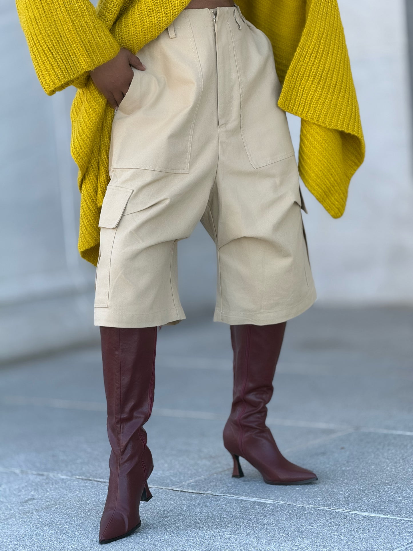 Jade Khaki Utility Shorts