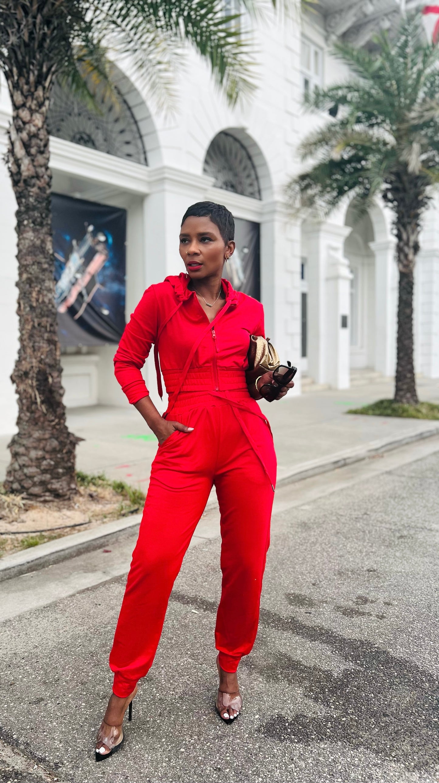 Red Jogger Set