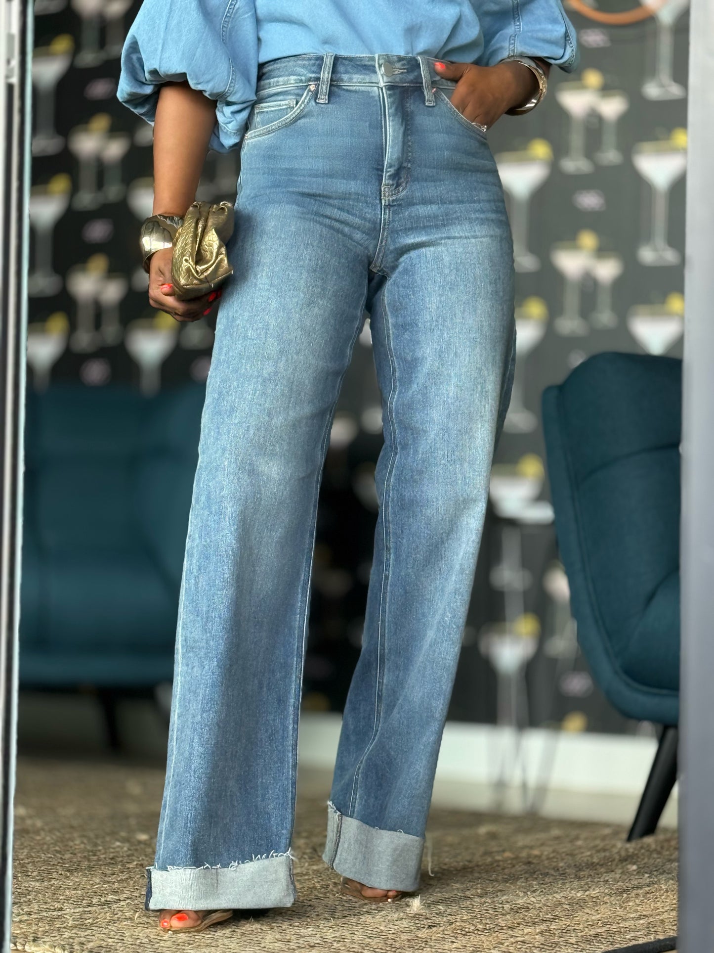 Roesia Cuffed Jeans (Available in XL)