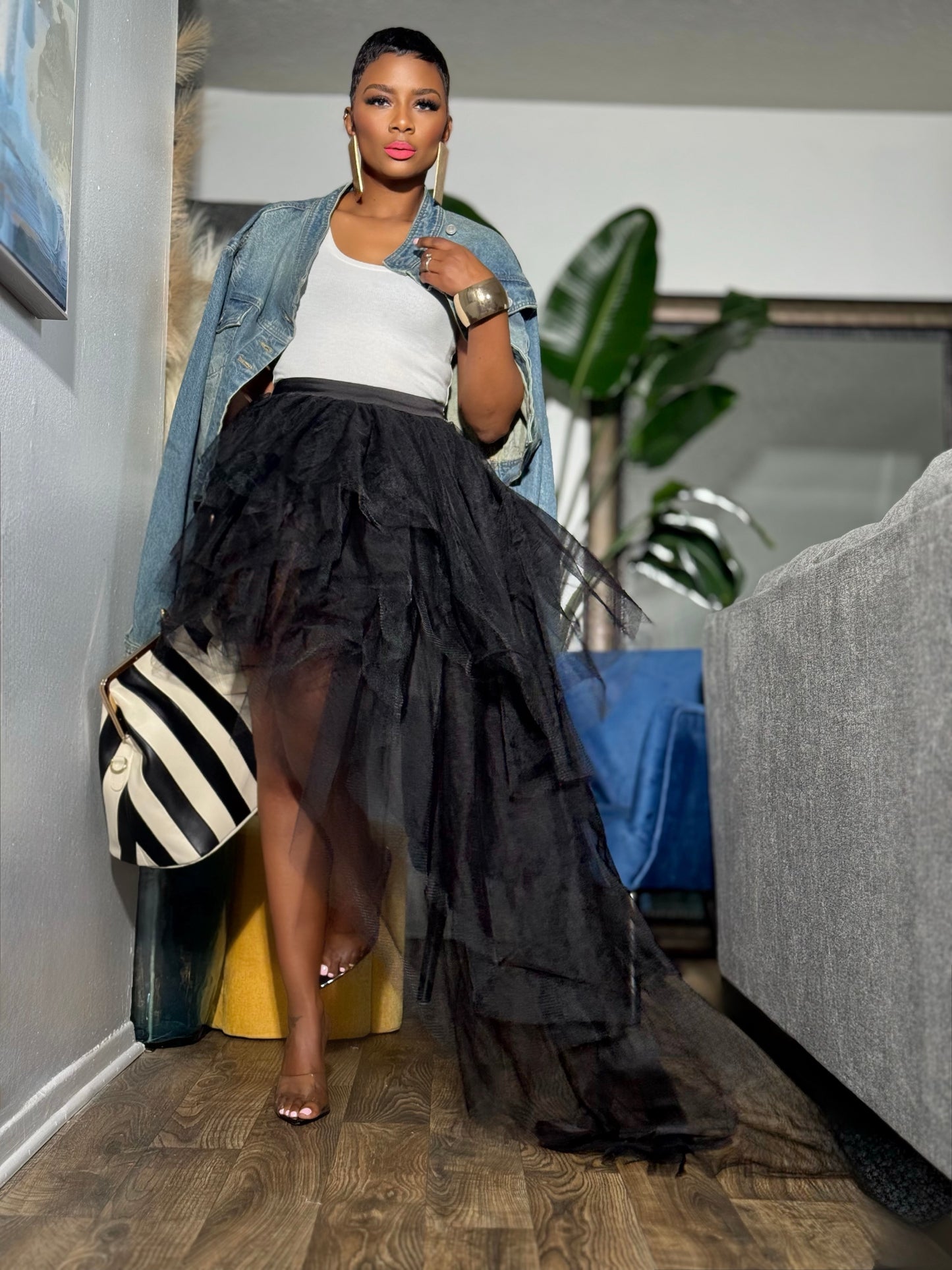 Black Hampton Tulle Skirt (Available in XL)
