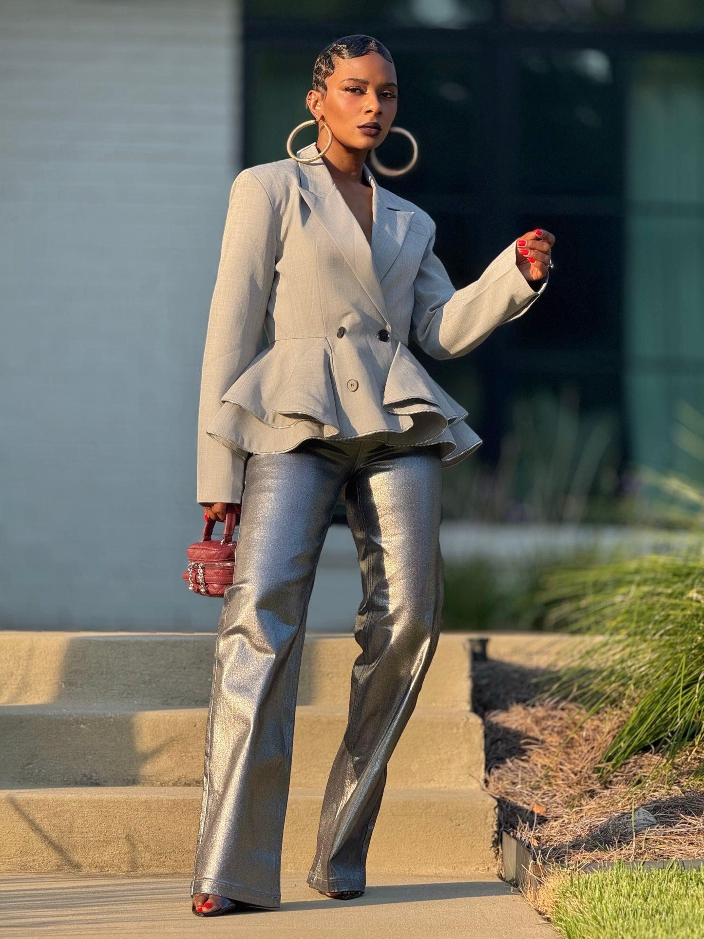 YAS EDIT London Runway in Gray Blazer (Available in XL)