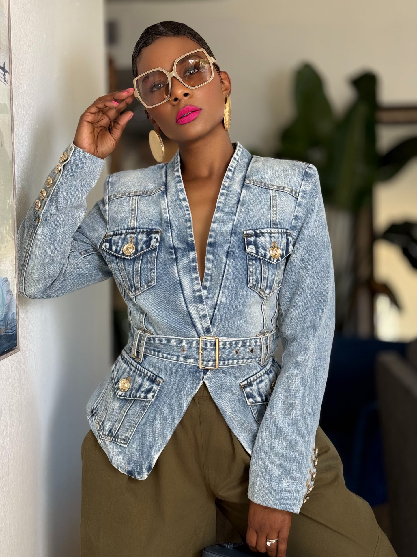 YAS EDIT Ostia Denim Blazer