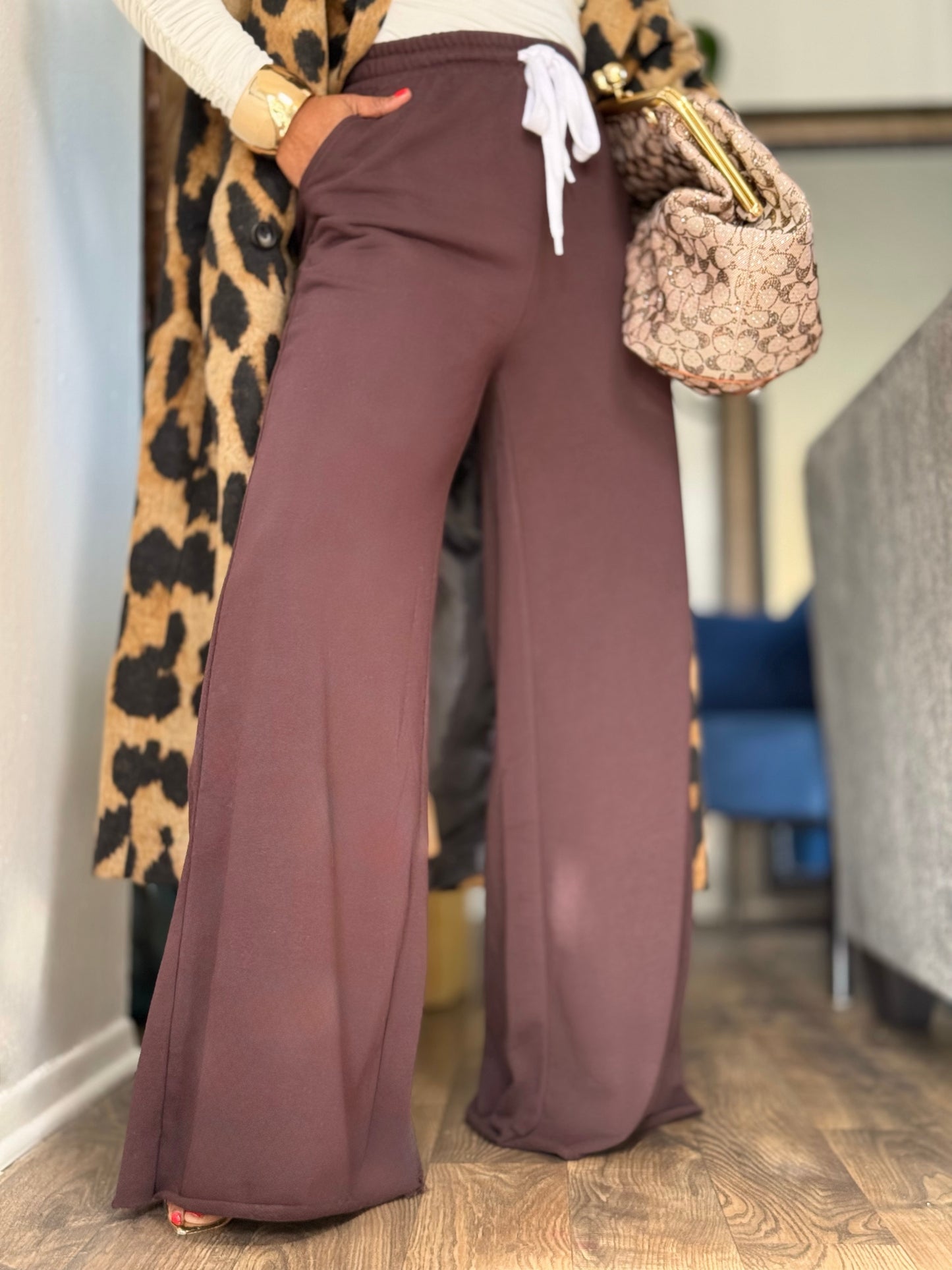 Patrice Chocolate Jogger Pant (Available in 3X)