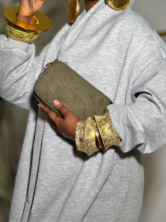 Paris Olive Clutch