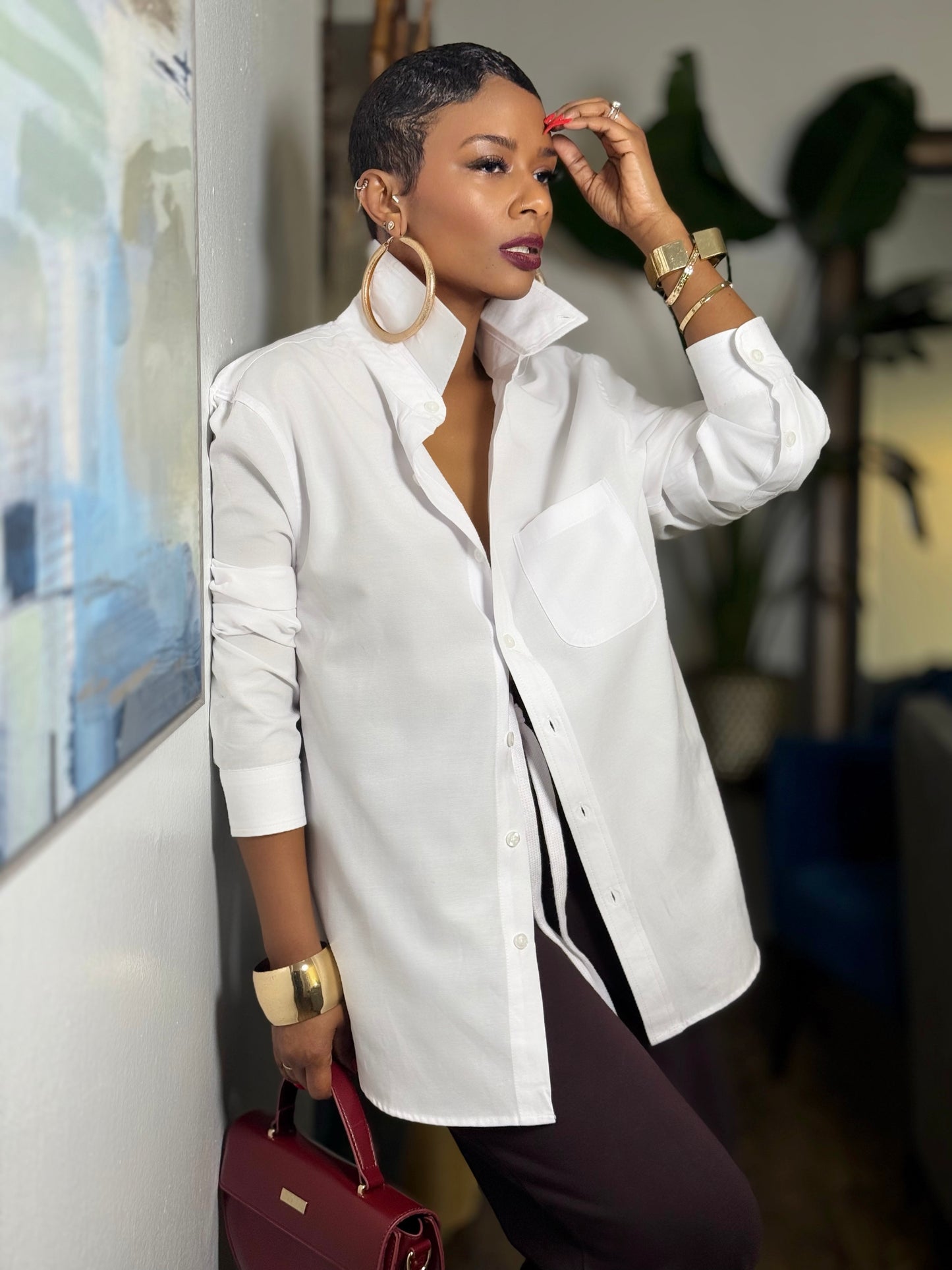 Ravenna White Classic Top (Available in 3X)