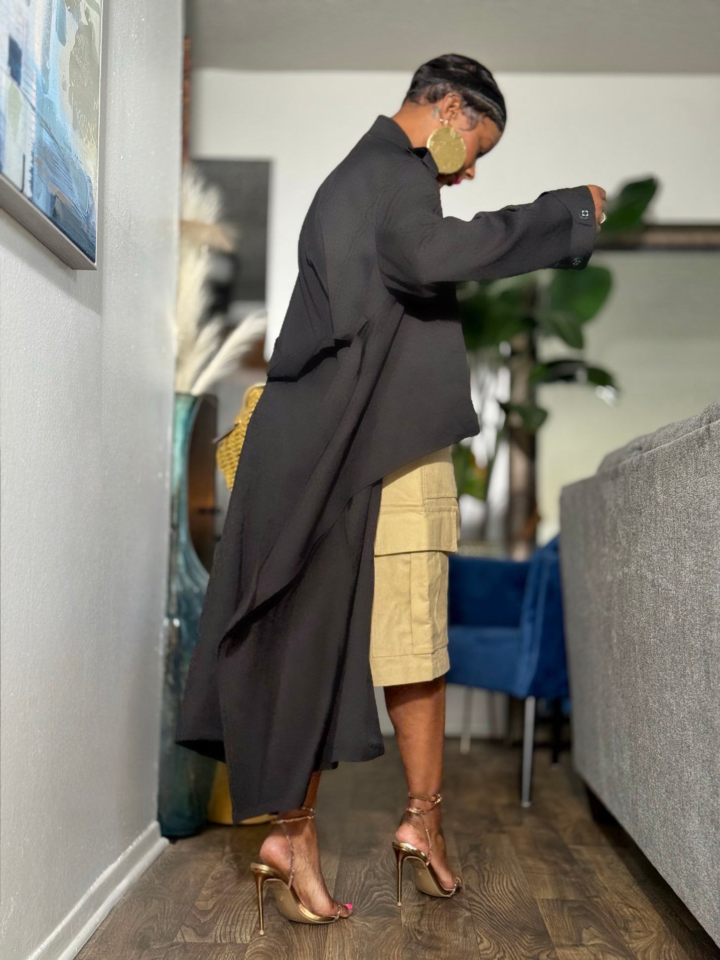 YAS EDIT Calais Black Trench (Available in L/XL)