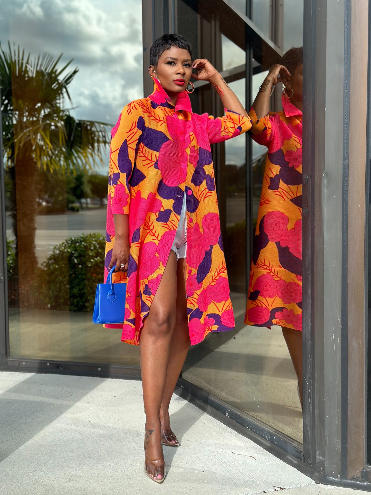 Floral Eden Midi Dress (One size up to 14)
