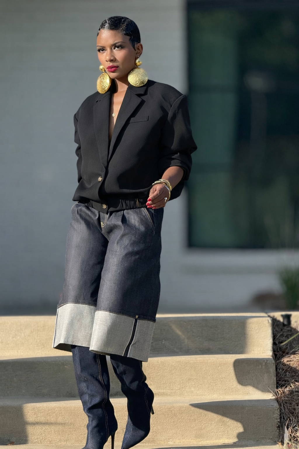 Highbury Black Latte Blazer (Available in 3X)